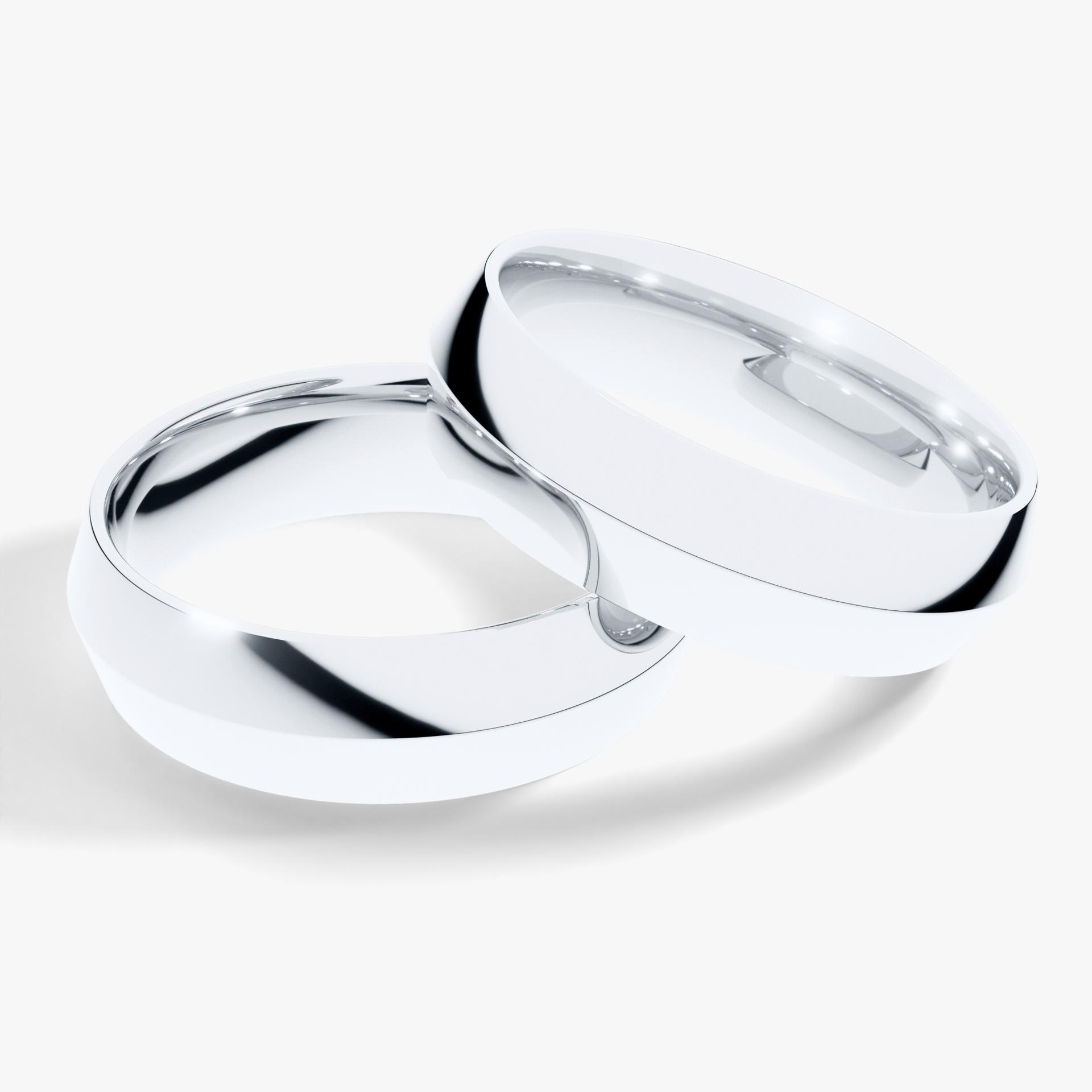 Obraczka slubna classica 5 5 mm z bialego zlota 04