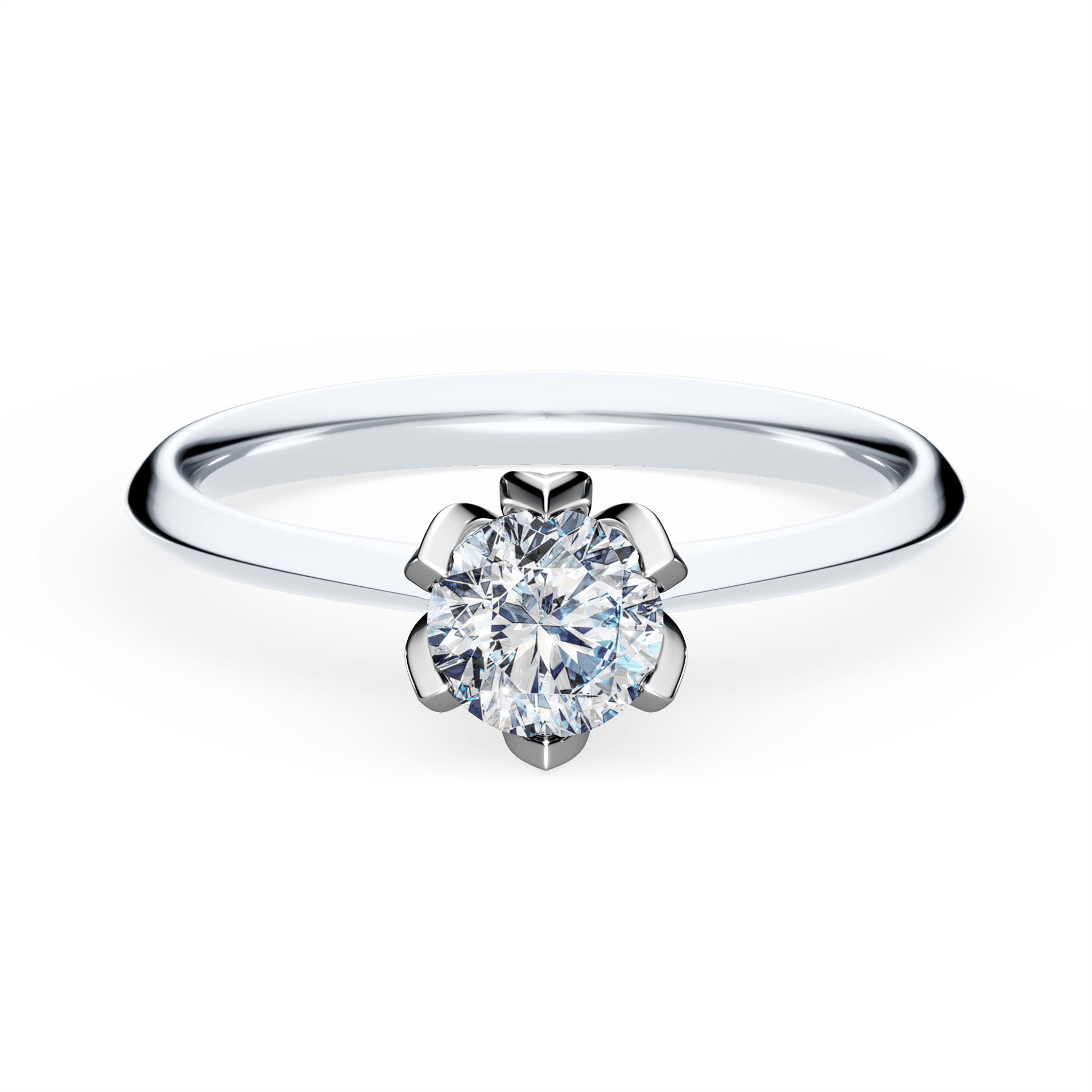 Pierścionek zaręczynowy My Daisy z białego złota z diamentem naturalnym 0,50ct