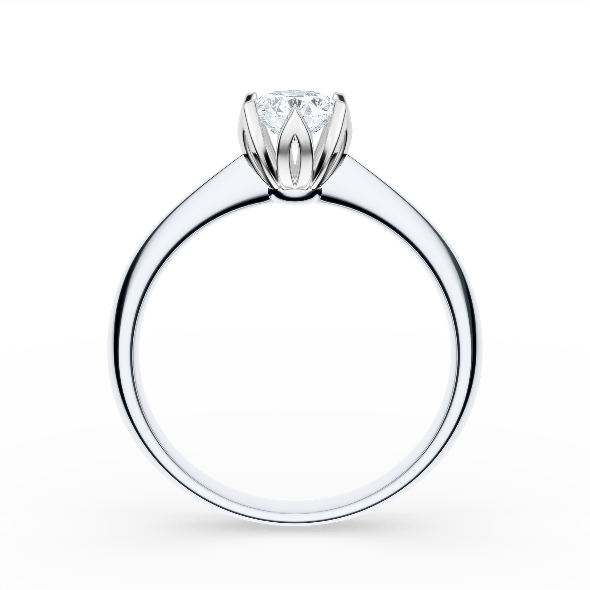 Pierścionek zaręczynowy My Daisy z białego złota z diamentem laboratoryjnym 0,50ct