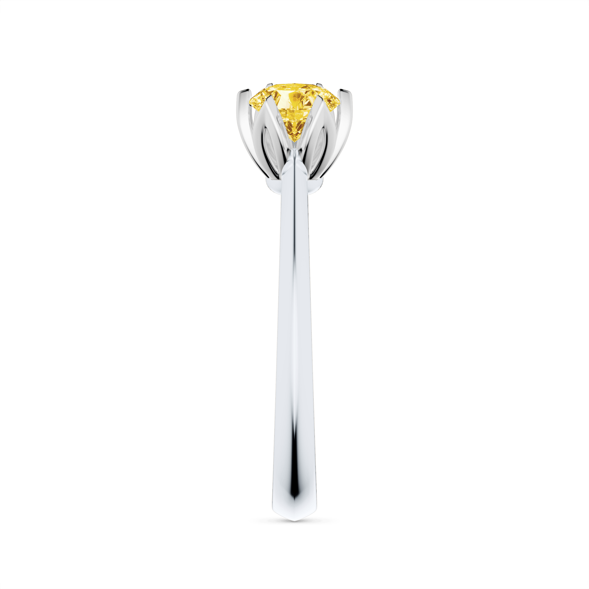 Pierscionek zareczynowy my daisy biale zloto diament lab zolty 0 50ct 4