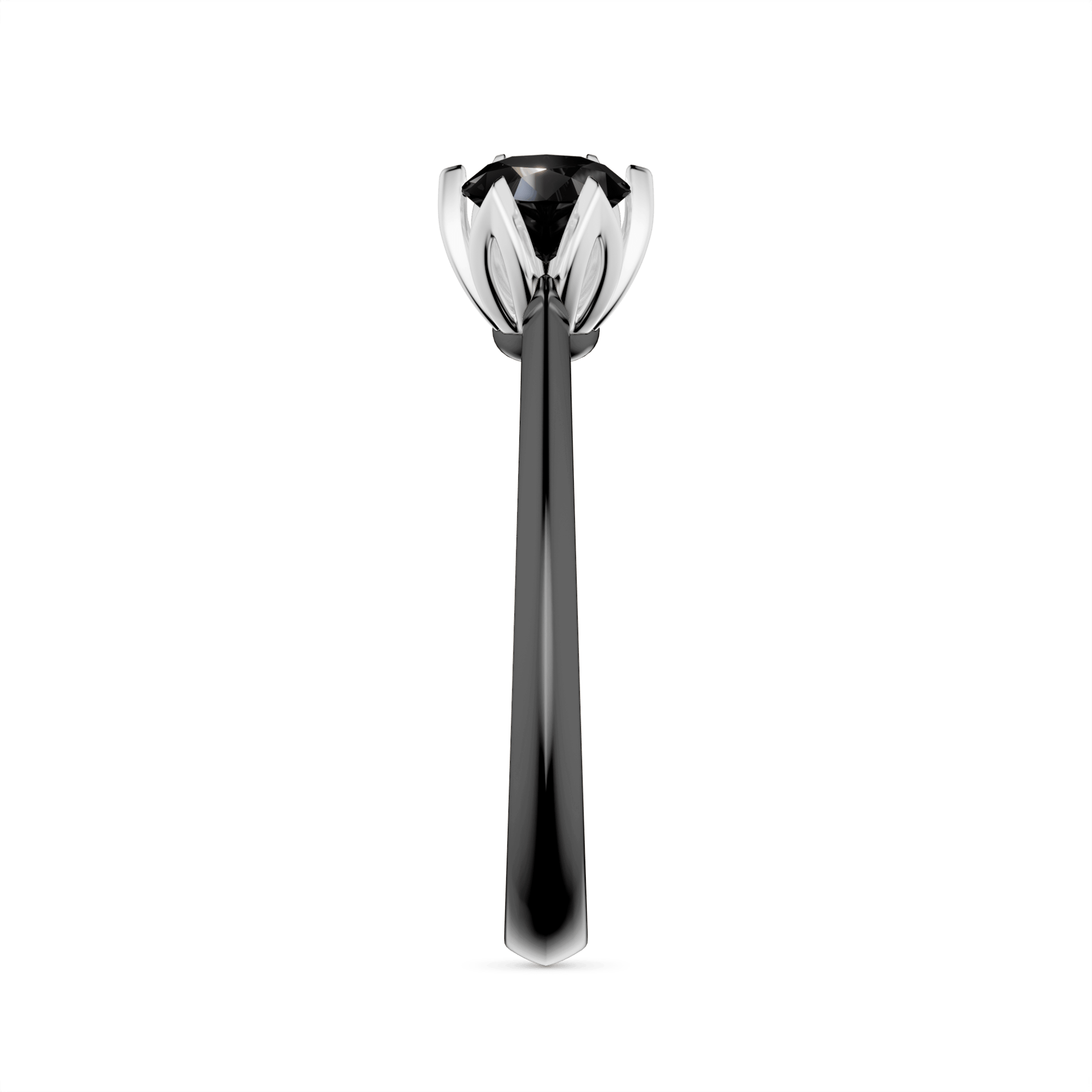 Pierscionek zareczynowy my daisy czarne zloto diament lab czarny 0 50ct 4