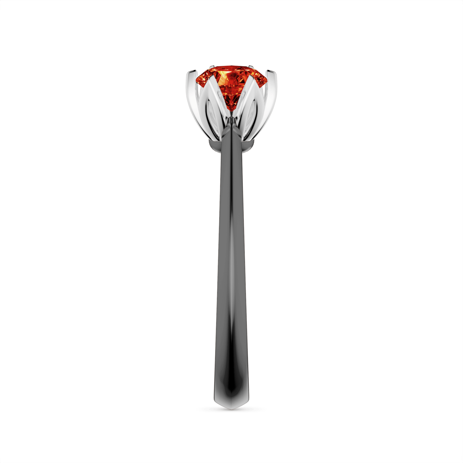 Pierscionek zareczynowy my daisy czarne zloto diament lab czerwony 0 50ct 4