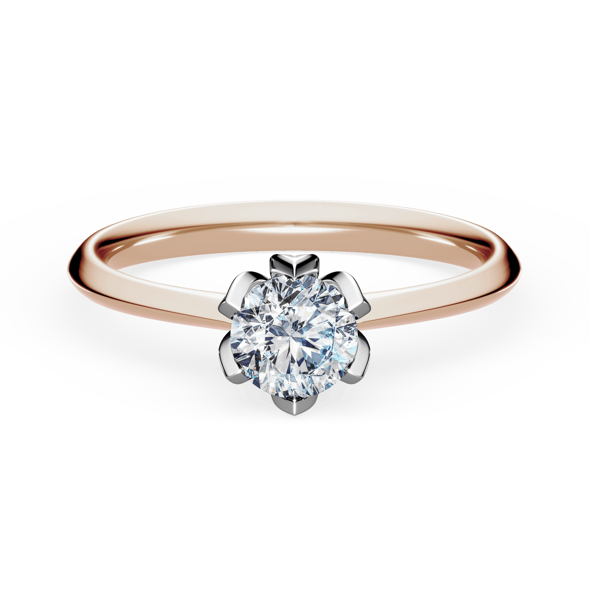 Pierścionek zaręczynowy My Daisy z różowego złota z diamentem naturalnym 0,50ct