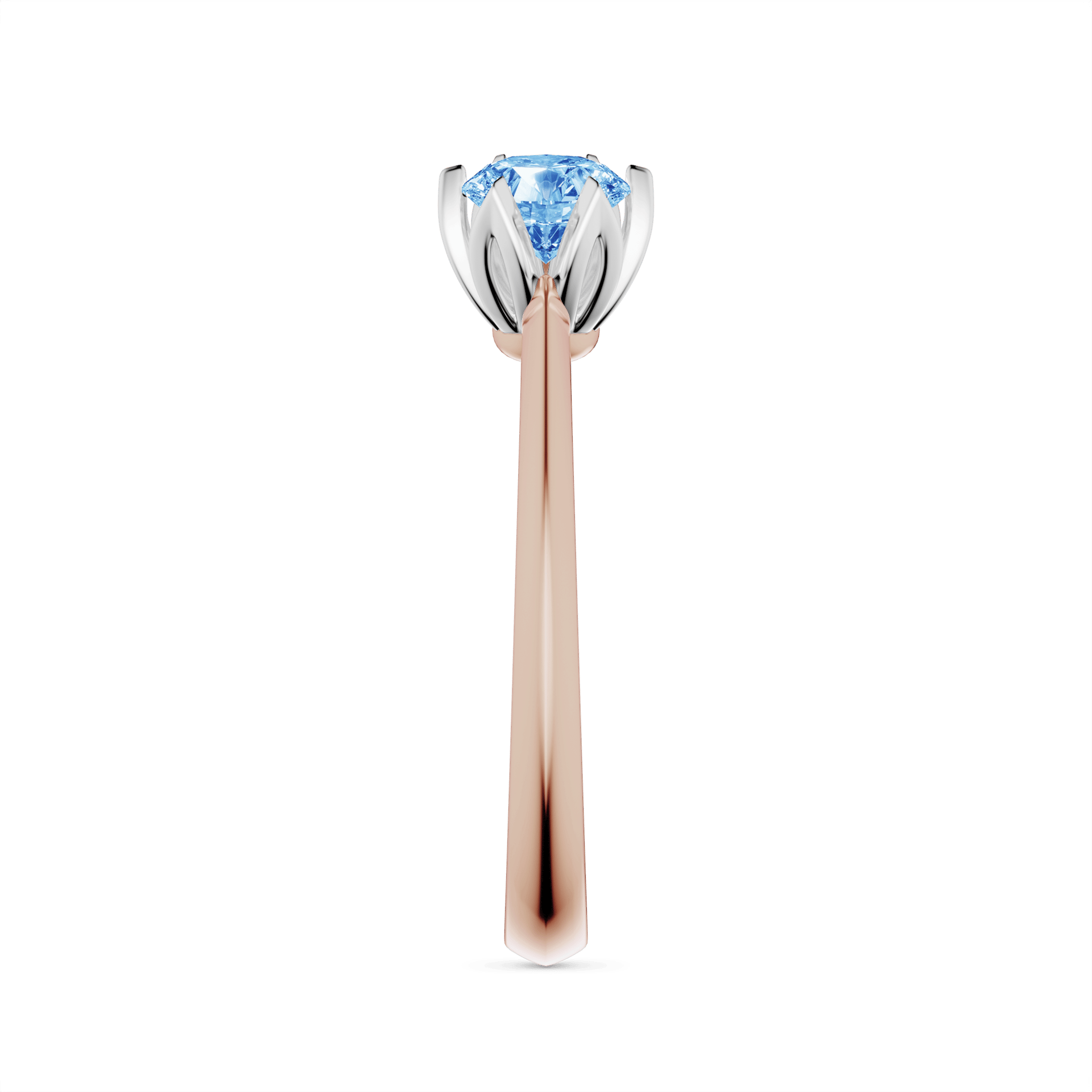 Pierscionek zareczynowy my daisy rozowe zloto diament lab niebieski 0 50ct 4