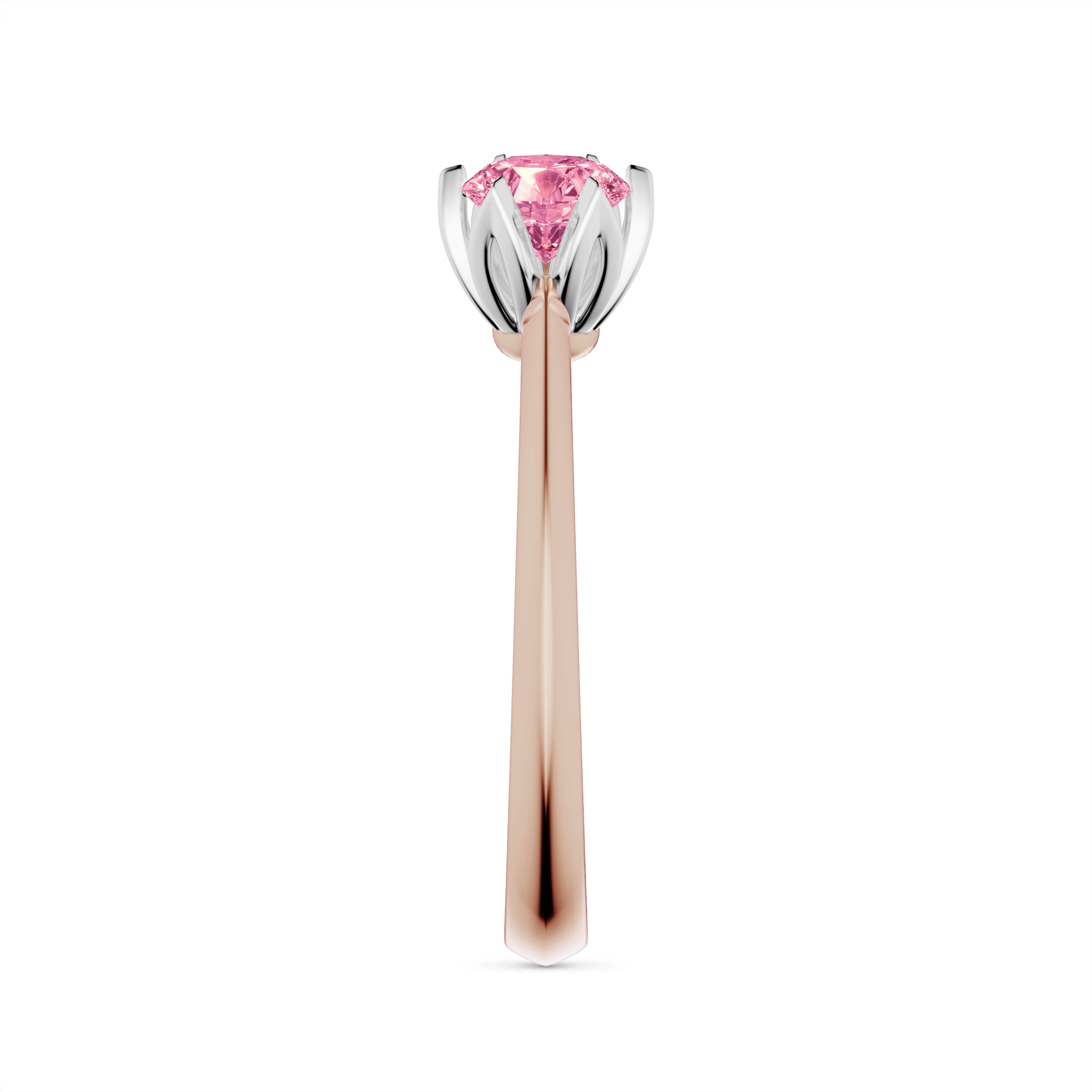 Pierscionek zareczynowy my daisy rozowe zloto diament lab rozowy 0 50ct 4