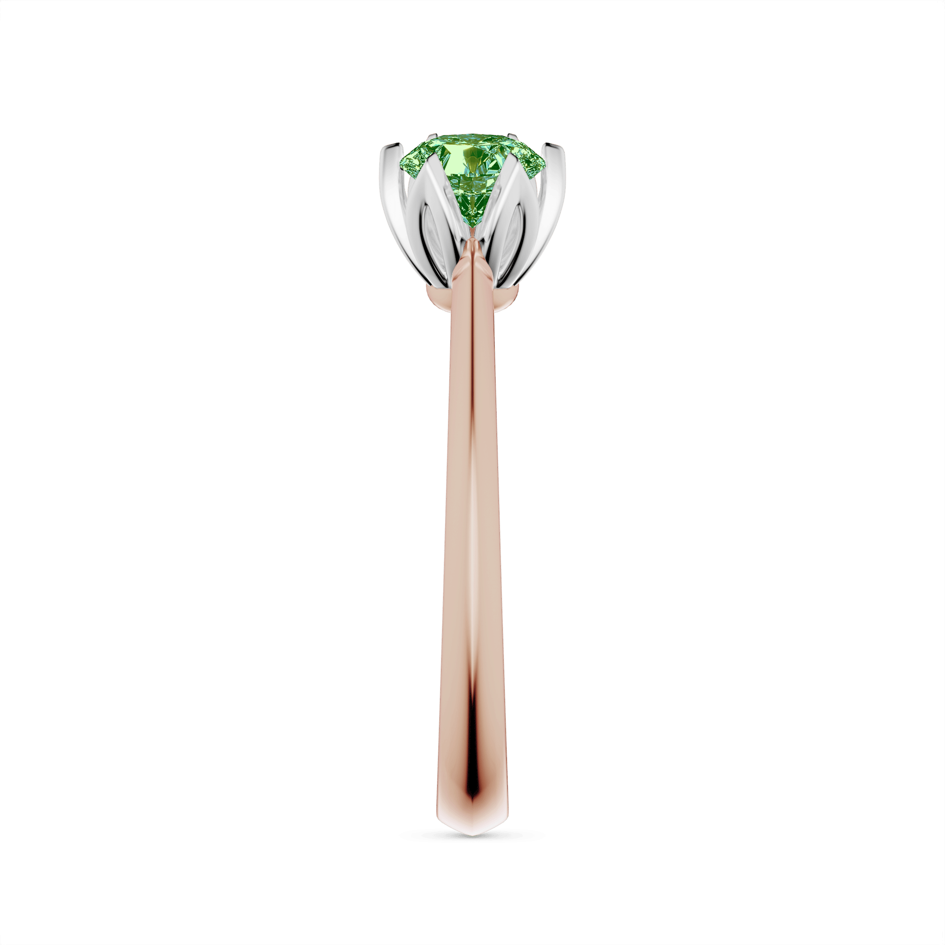 Pierscionek zareczynowy my daisy rozowe zloto diament lab zielony ciemny 0 50ct 4