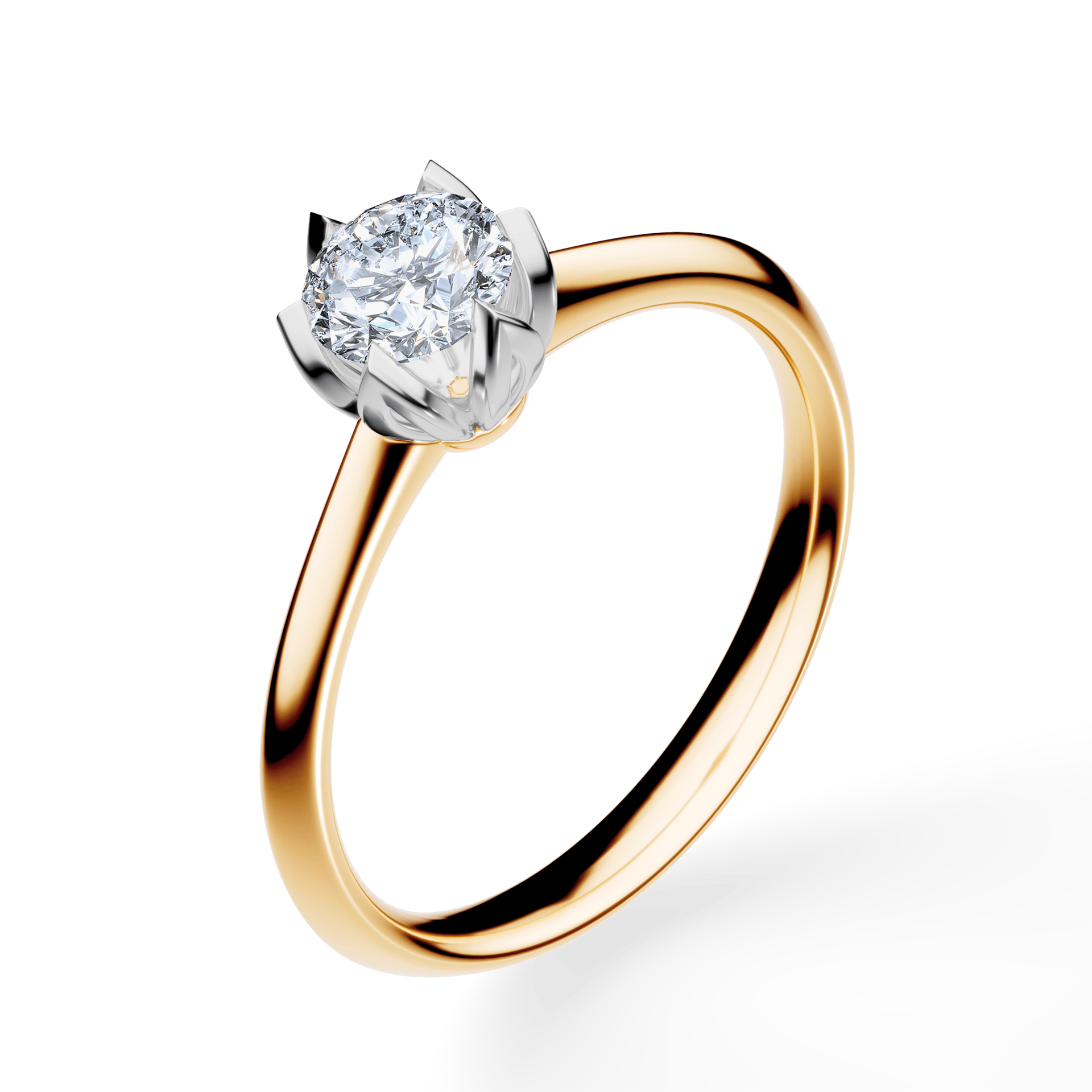 Pierścionek zaręczynowy My Daisy z żółtego złota z diamentem naturalnym 0,50ct