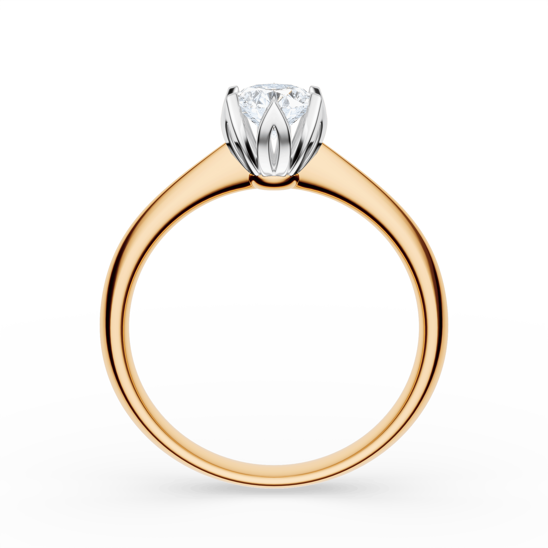 Pierścionek zaręczynowy My Daisy z żółtego złota z diamentem naturalnym 0,50ct