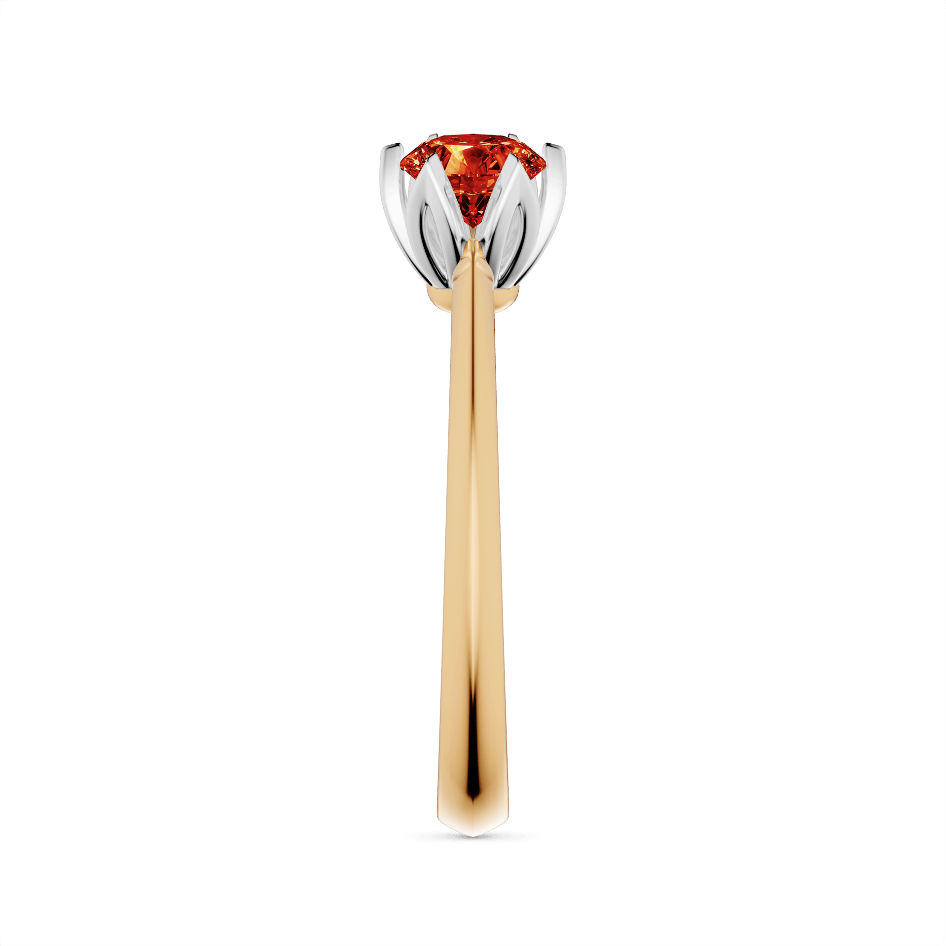 Pierscionek zareczynowy my daisy zolte zloto diament lab czerwony 0 50ct 4