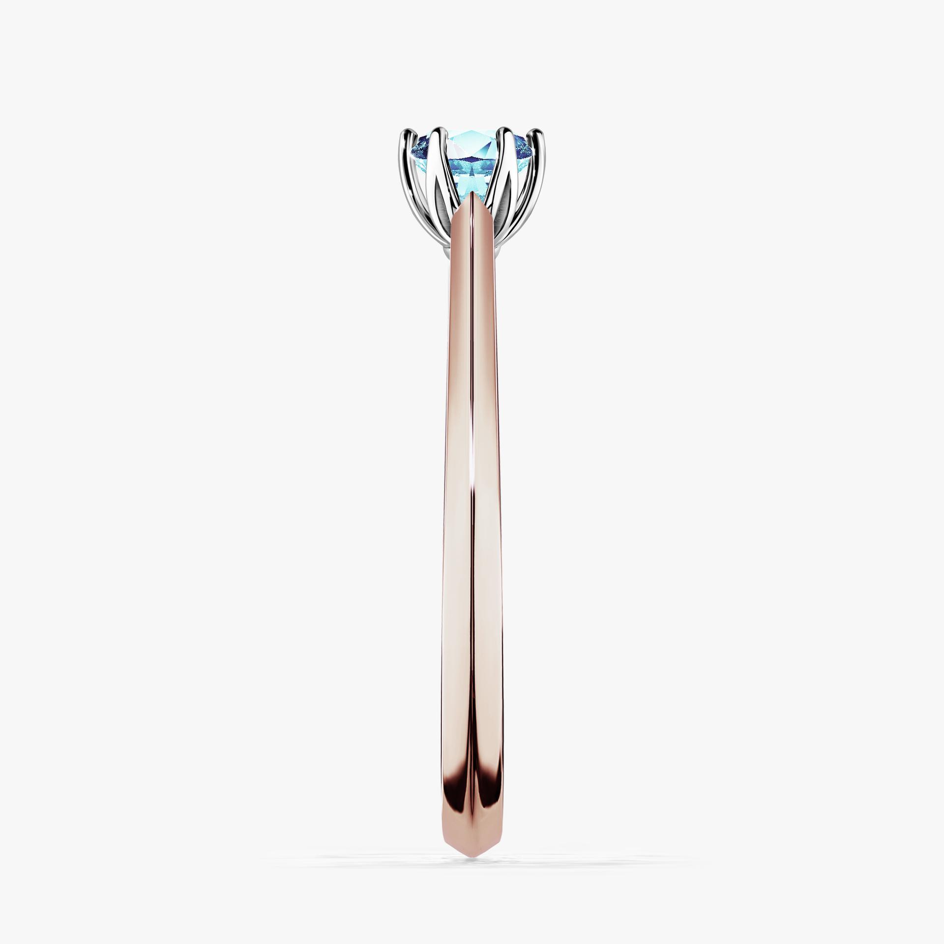 Pierścionek zaręczynowy My Daisy z różowego złota z akwamarynem 0,25ct