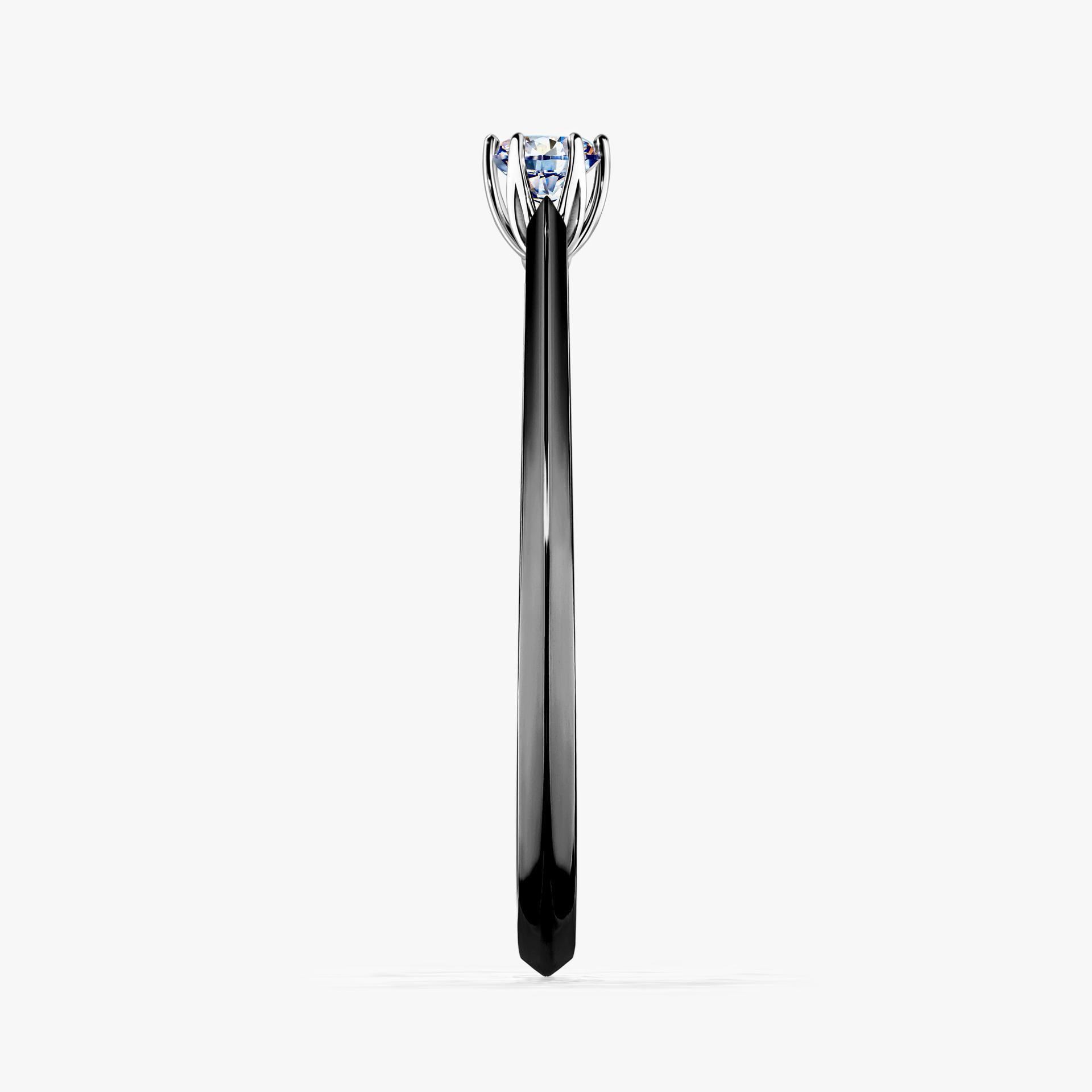 Pierscionek zareczynowy z diamentem 010 CT z czarnego zlota my daisy 03