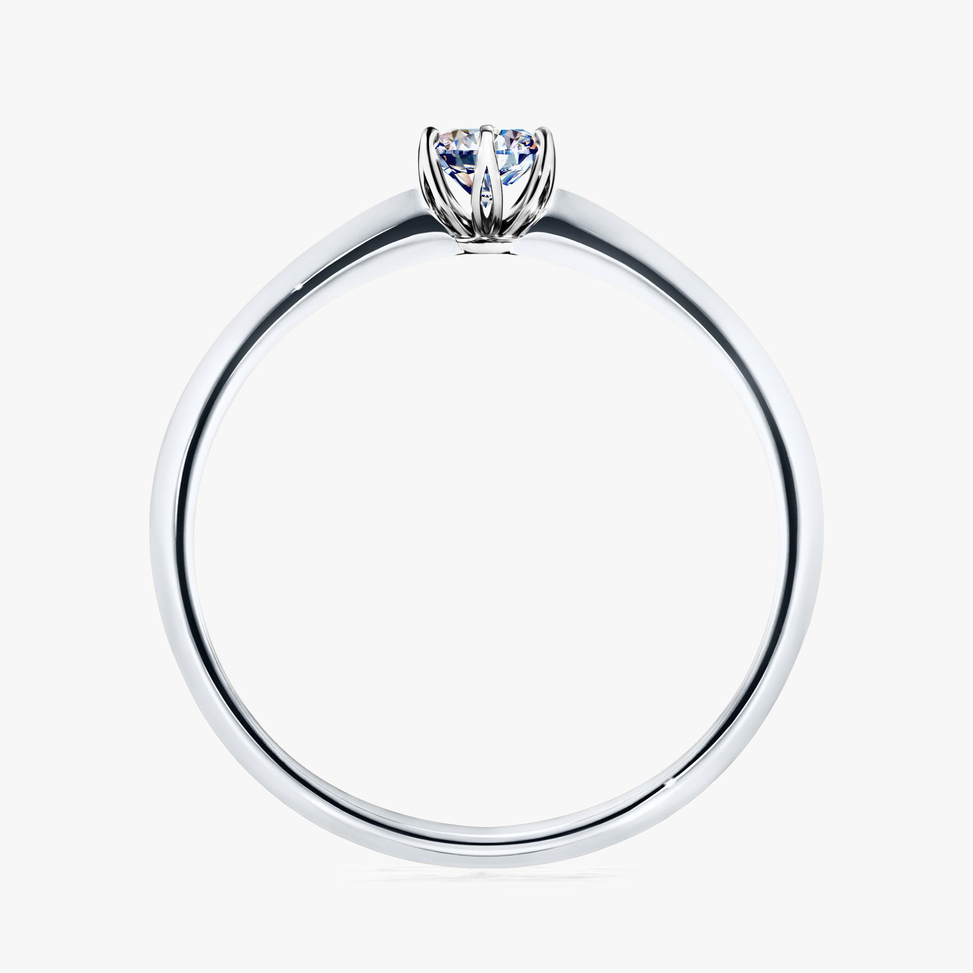 Pierscionek zareczynowy z diamentem 017 CT z bialego zlota my daisy 02
