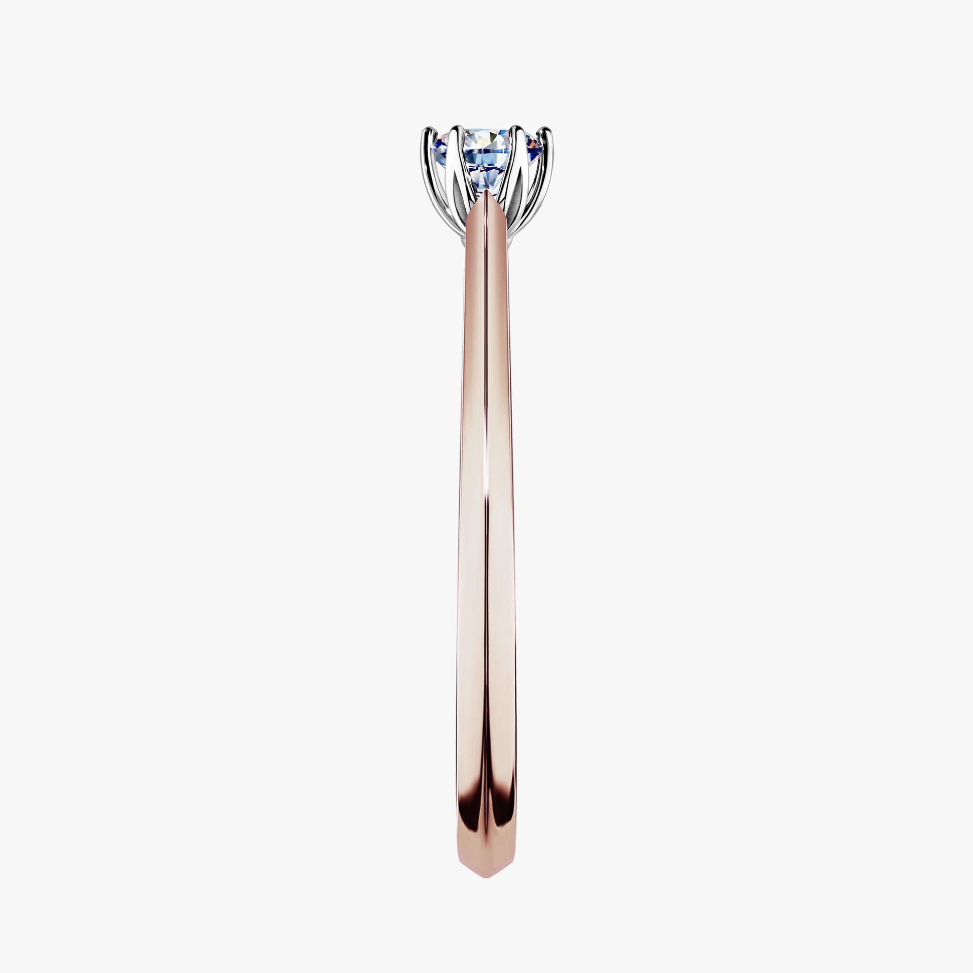 Pierscionek zareczynowy z diamentem 017 CT z rozowego zlota my daisy 03