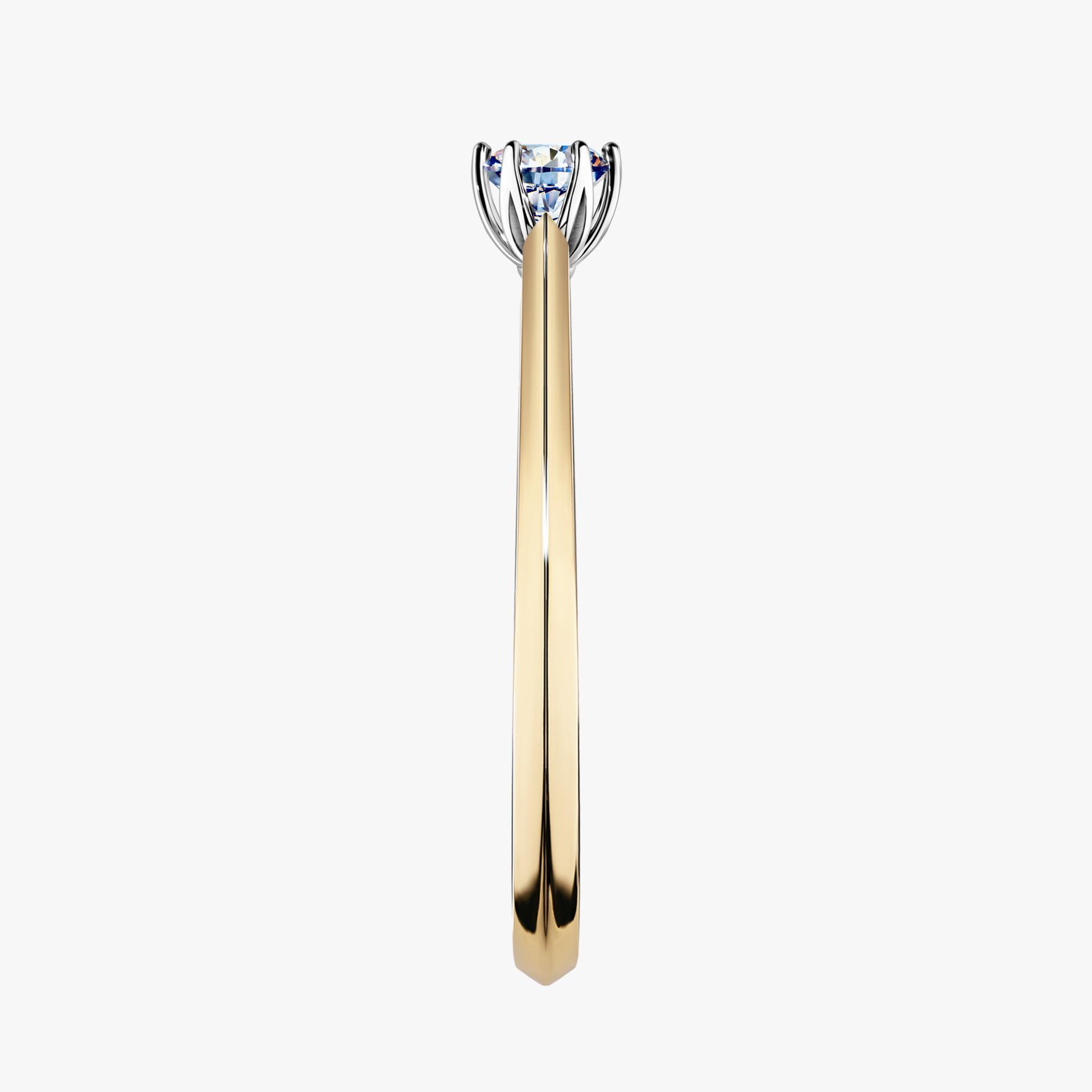 Pierscionek zareczynowy z diamentem 017 CT z zoltego zlota my daisy 03