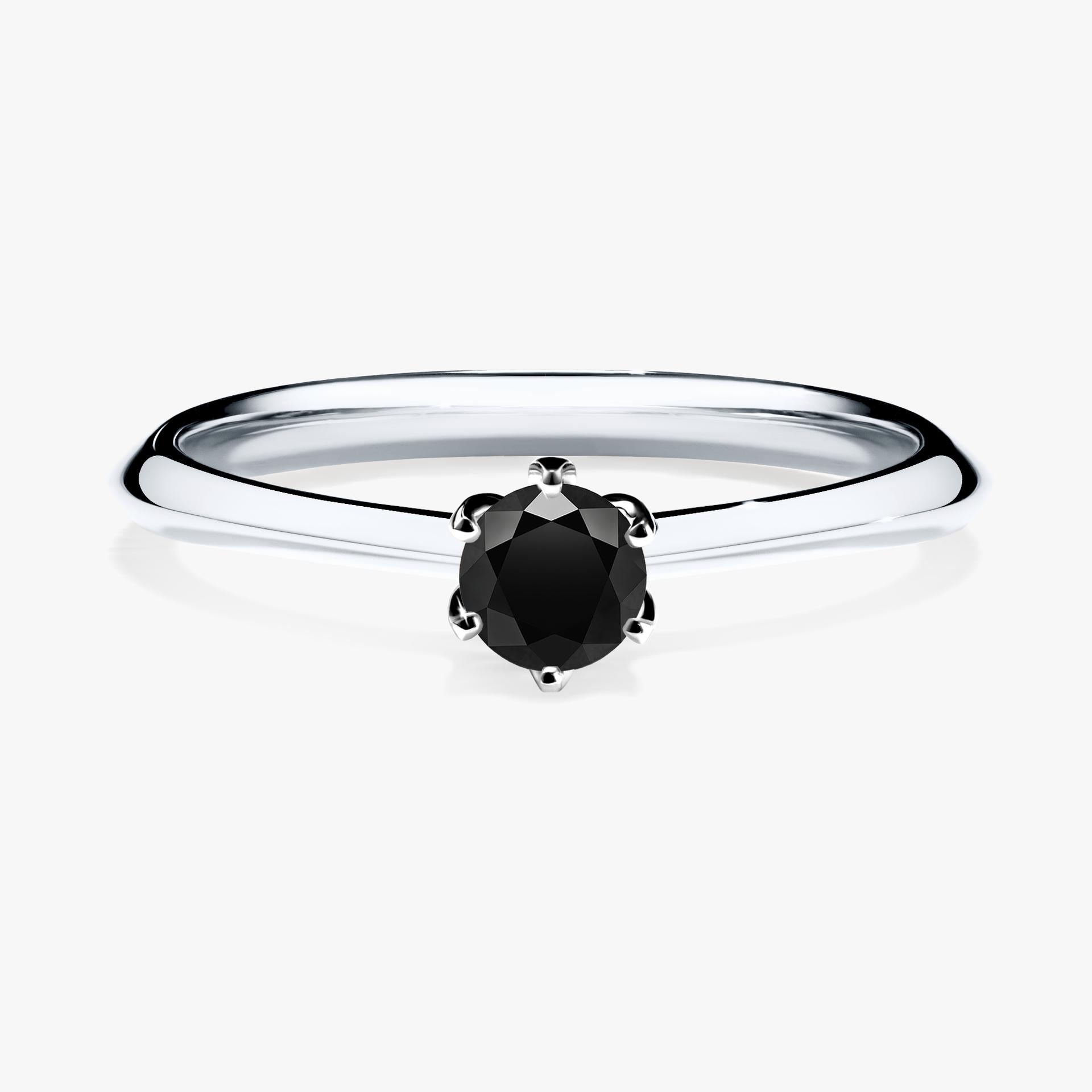 Pierscionek zareczynowy z diamentem 025 CT z bialego zlota my angel 01