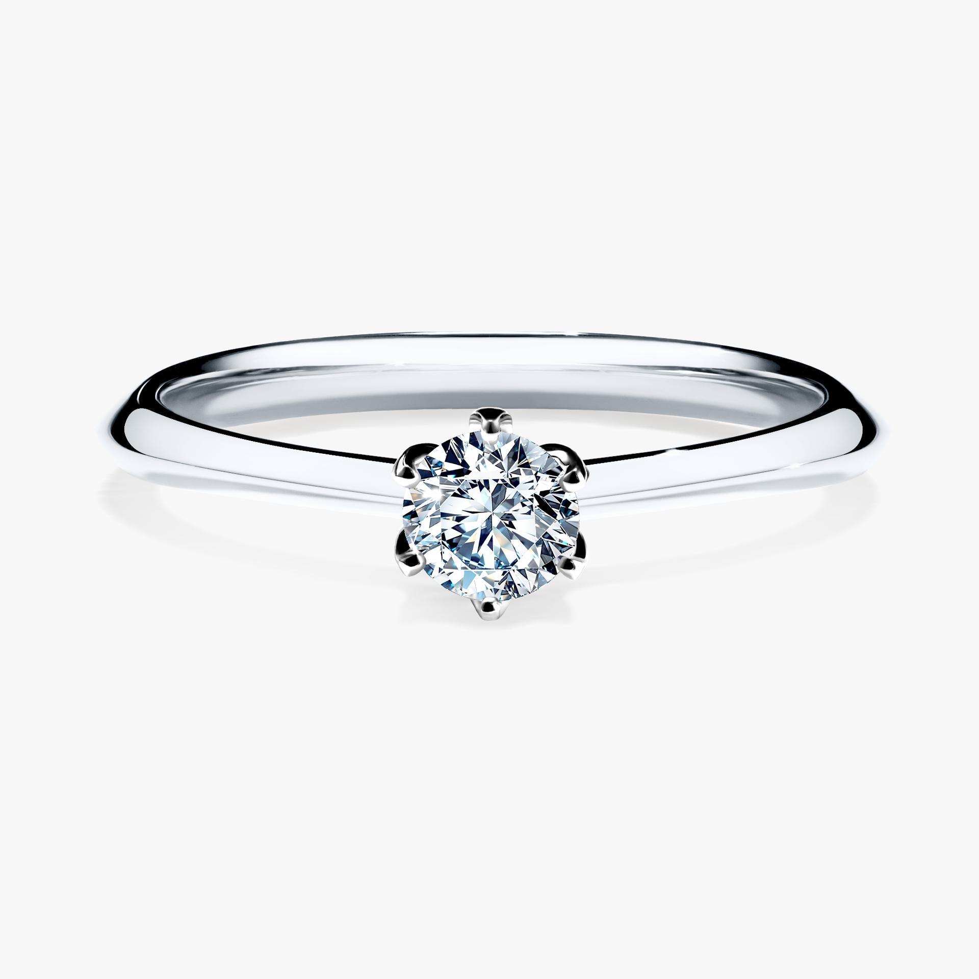 Pierscionek zareczynowy z diamentem 025 CT z bialego zlota my daisy 01