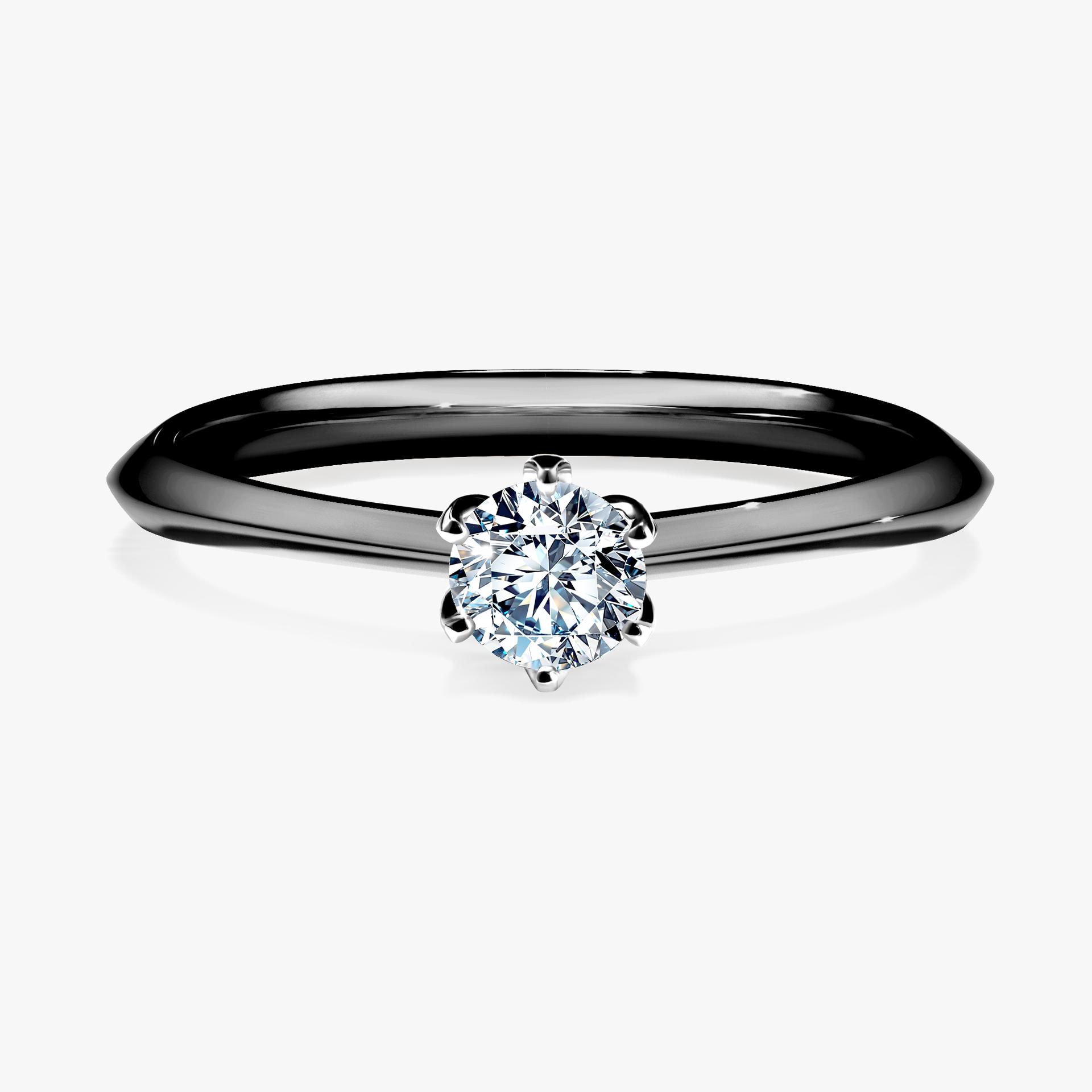 Pierscionek zareczynowy z diamentem 025 CT z czarnego zlota my daisy 01