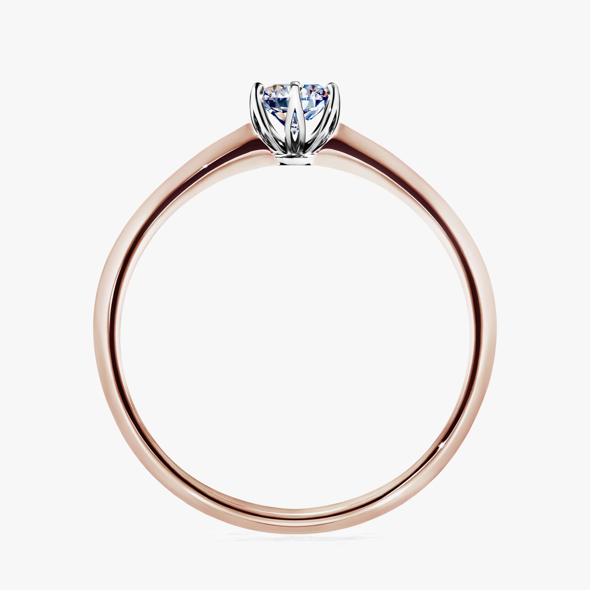 Pierscionek zareczynowy z diamentem 025 CT z rozowego zlota my daisy 02
