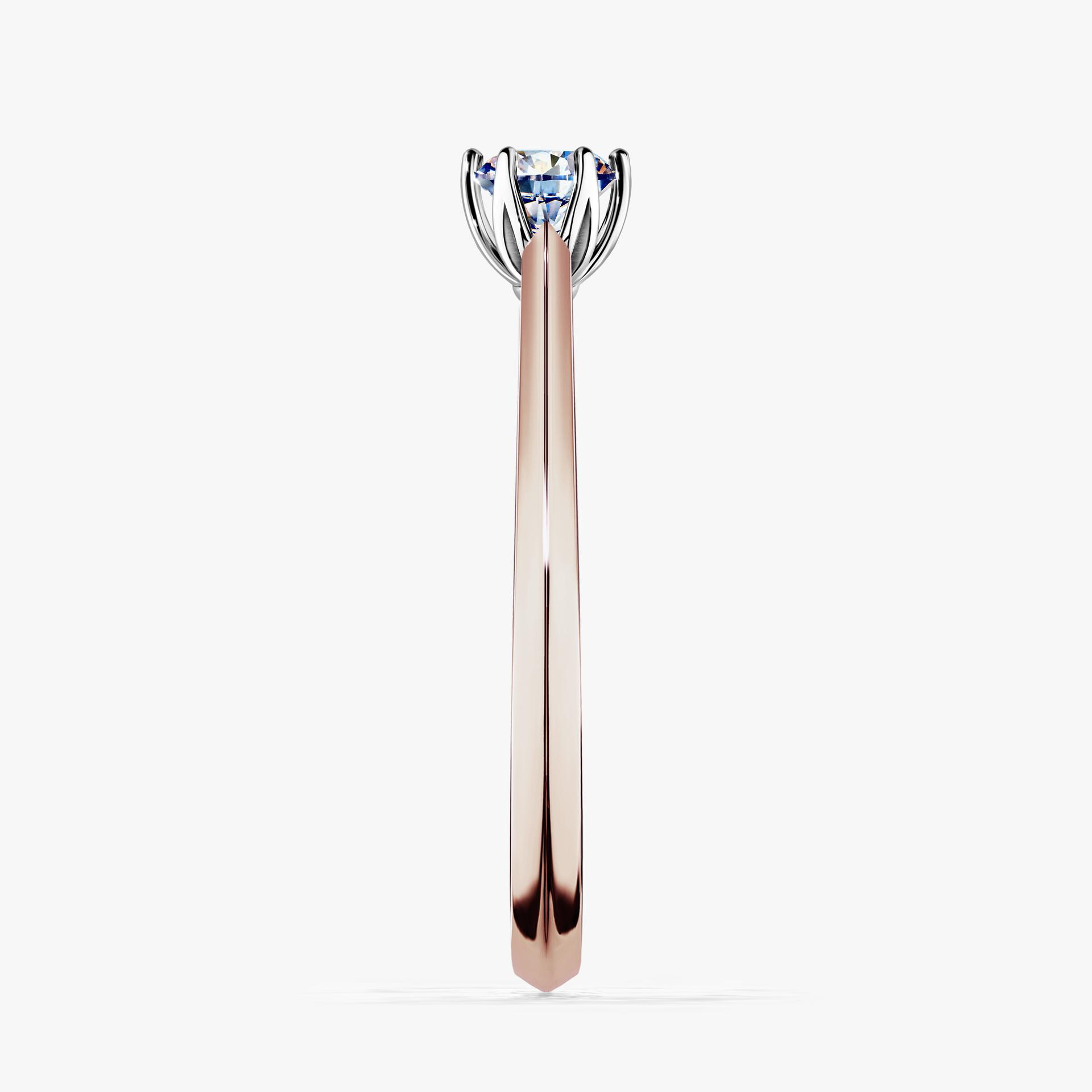 Pierscionek zareczynowy z diamentem 025 CT z rozowego zlota my daisy 03