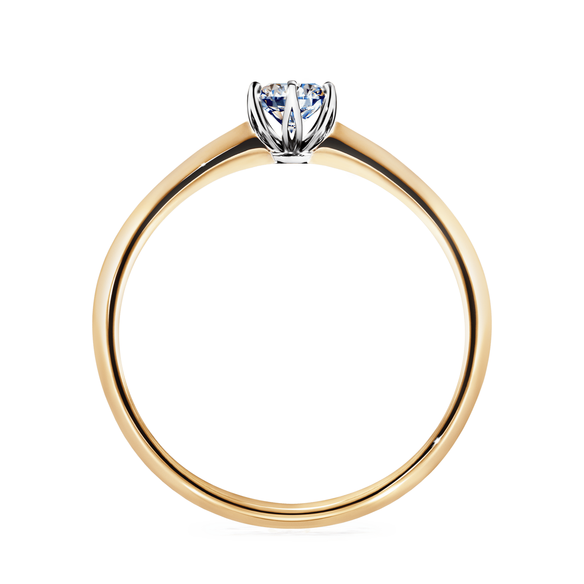 Pierścionek zaręczynowy My Daisy z żółtego złota z diamentem naturalnym 0,25ct