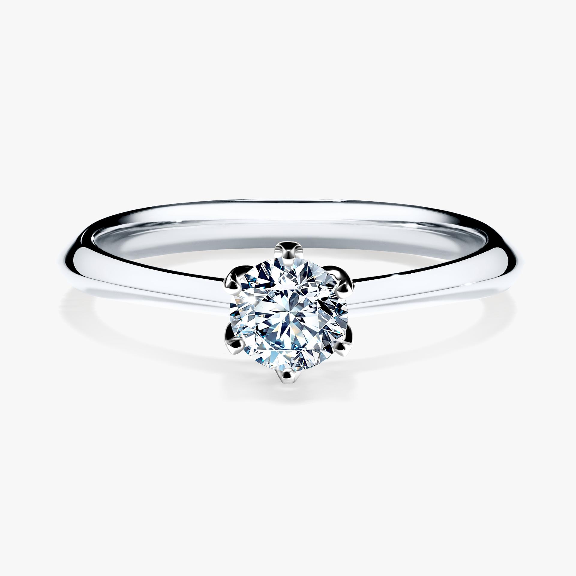 Pierscionek zareczynowy z diamentem 030 CT z bialego zlota my daisy 01