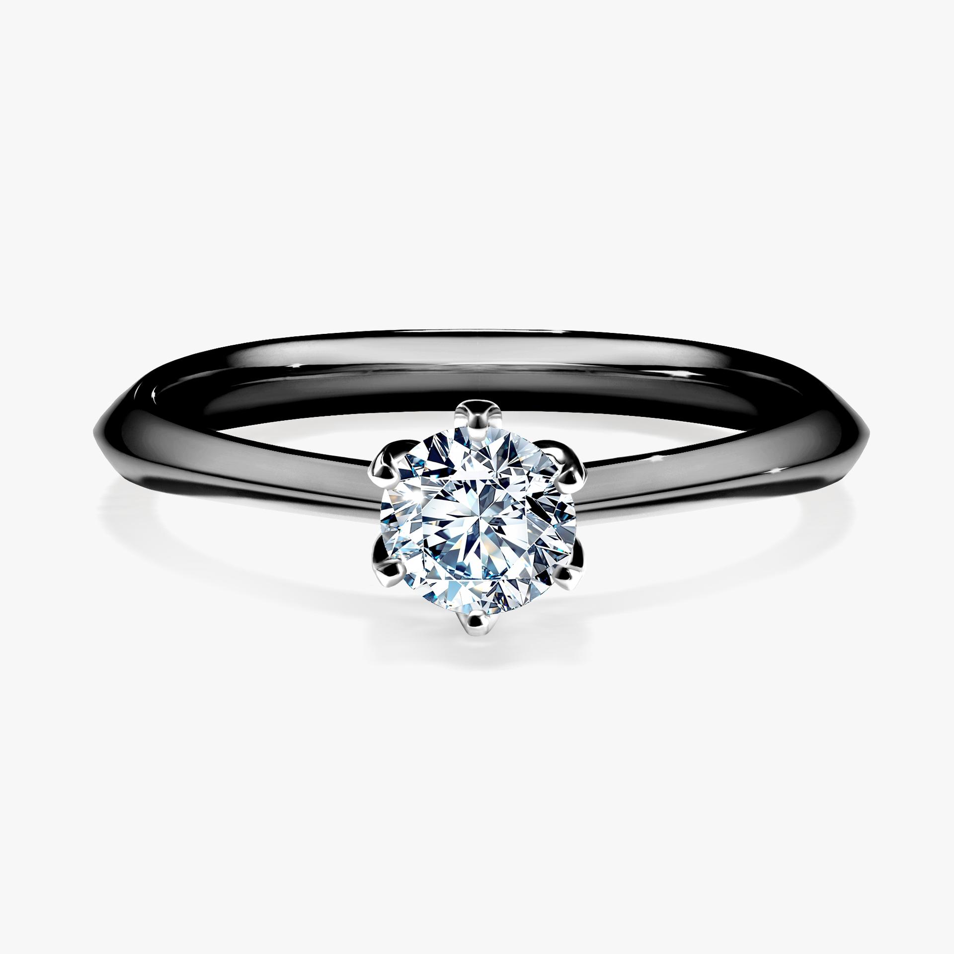 Pierscionek zareczynowy z diamentem 030 CT z czarnego zlota my daisy 01