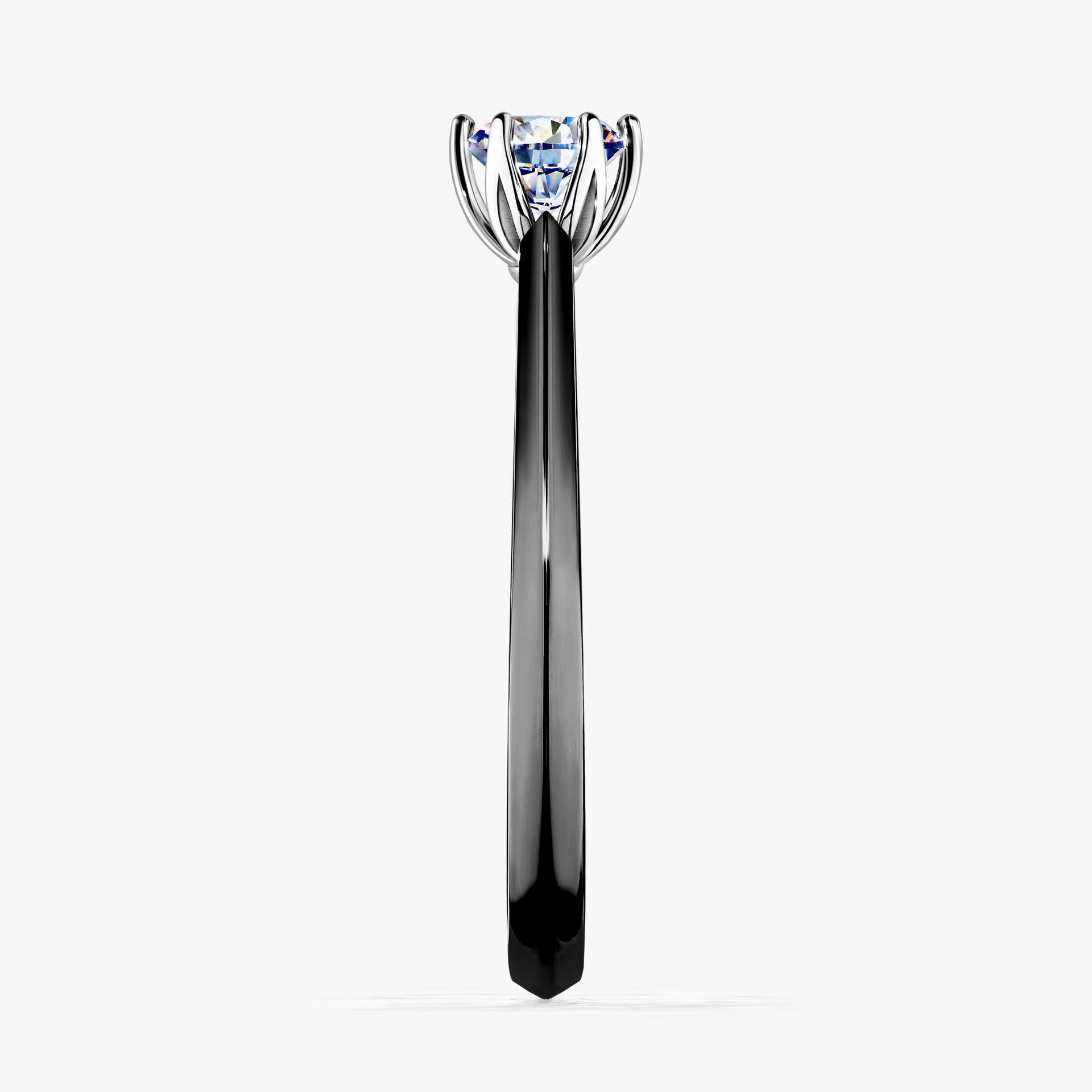 Pierscionek zareczynowy z diamentem 030 CT z czarnego zlota my daisy 03