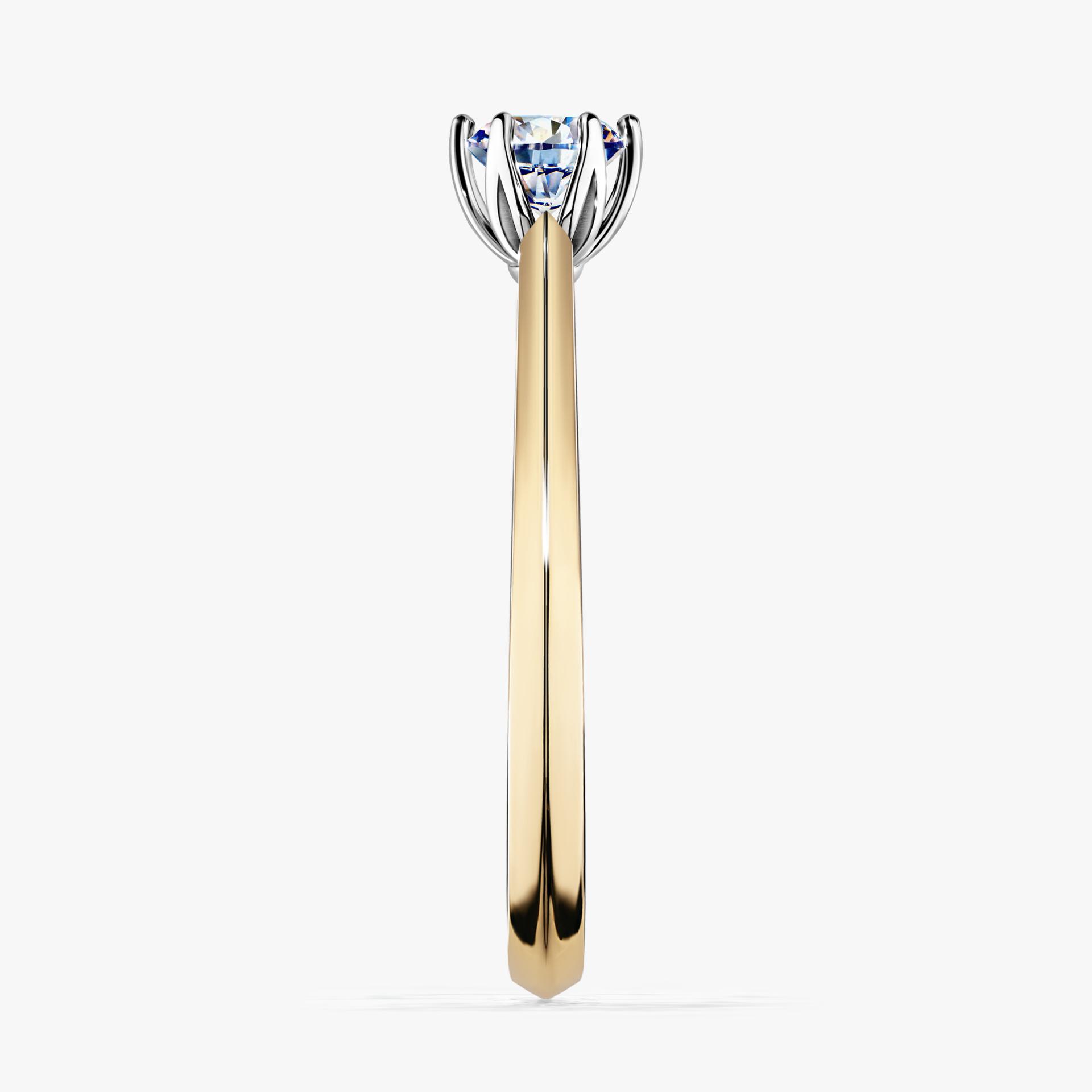 Pierscionek zareczynowy z diamentem 030 CT z zoltego zlota my daisy 03
