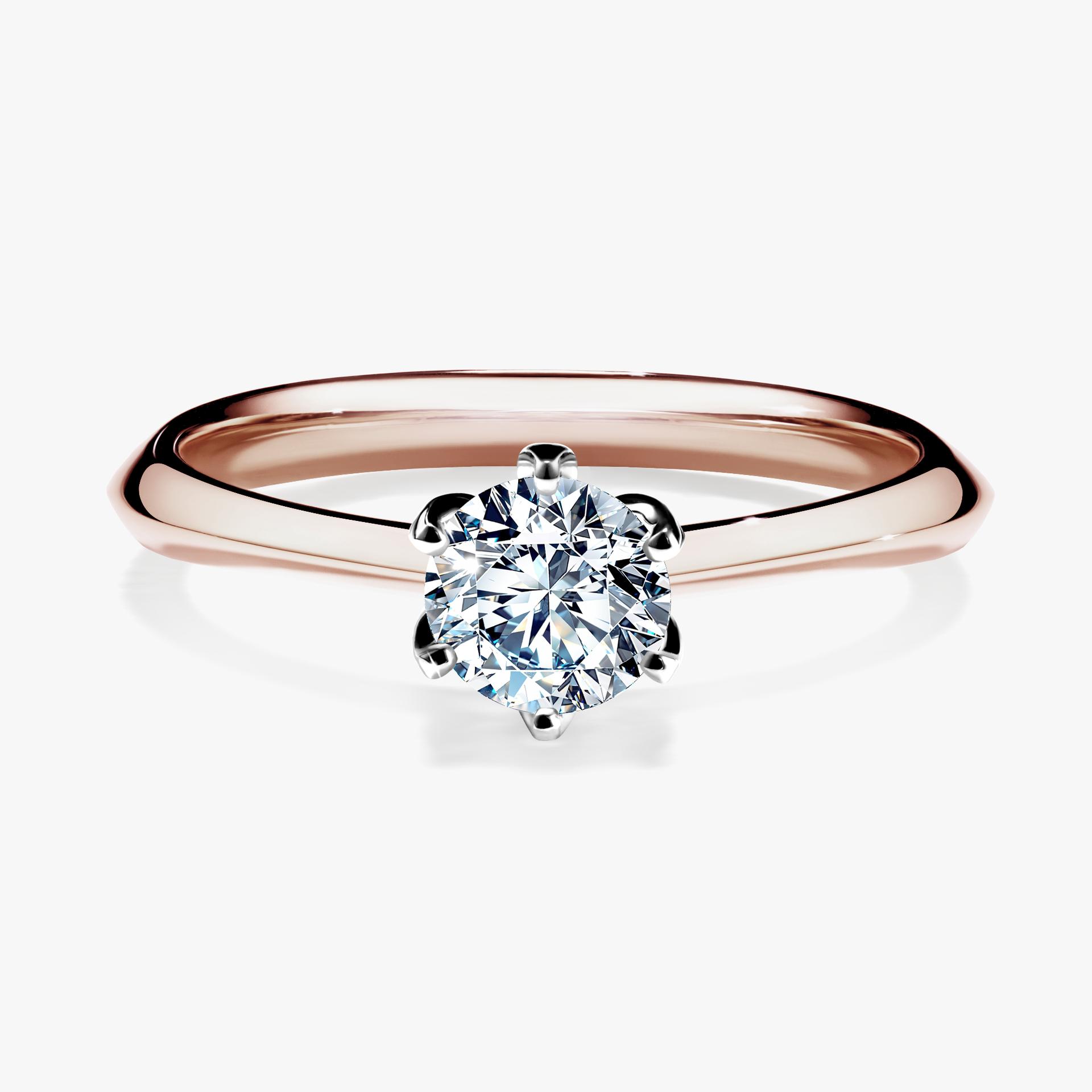 Pierscionek zareczynowy z diamentem 050 CT z rozowego zlota my daisy 01