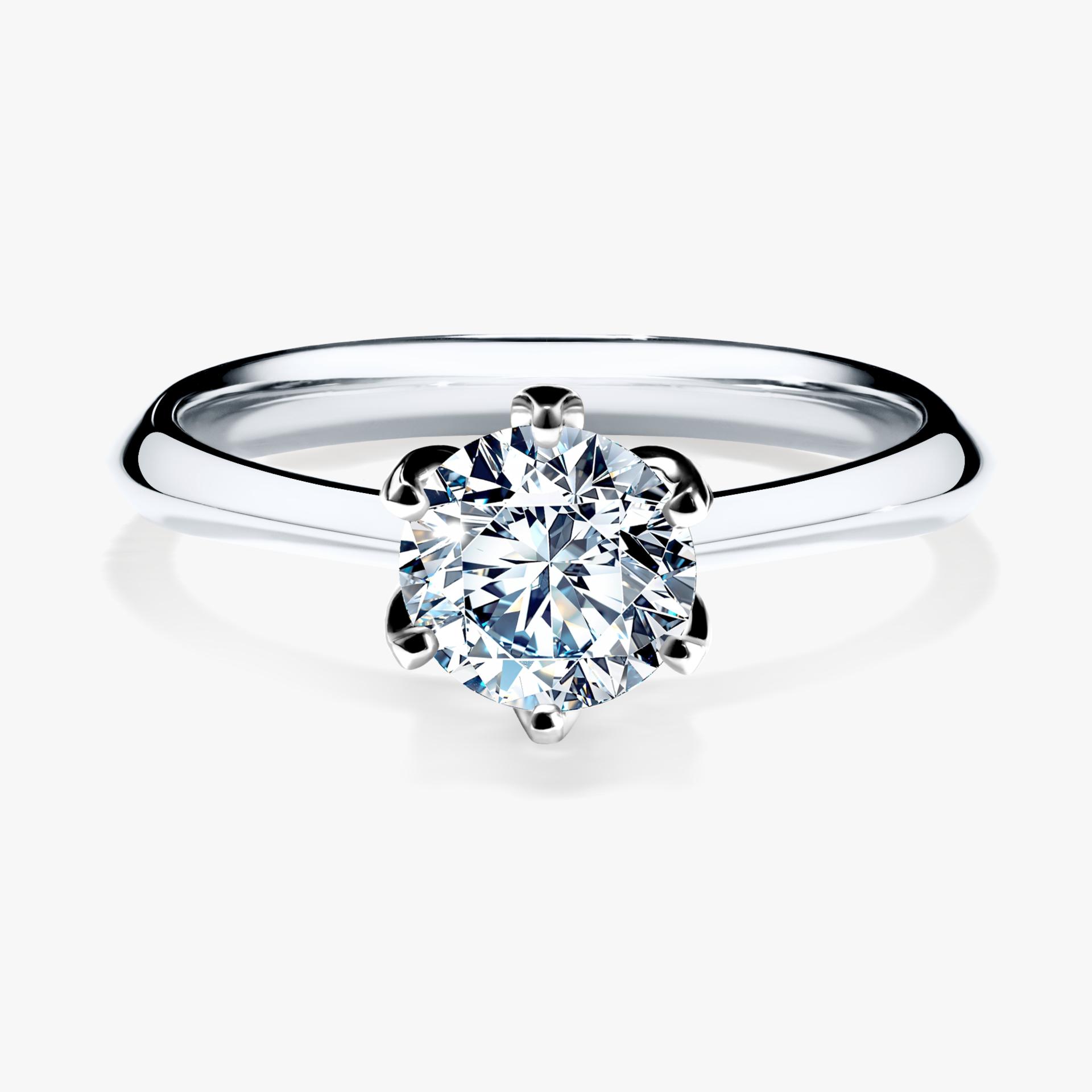 Pierscionek zareczynowy z diamentem 080 CT z bialego zlota my daisy 01