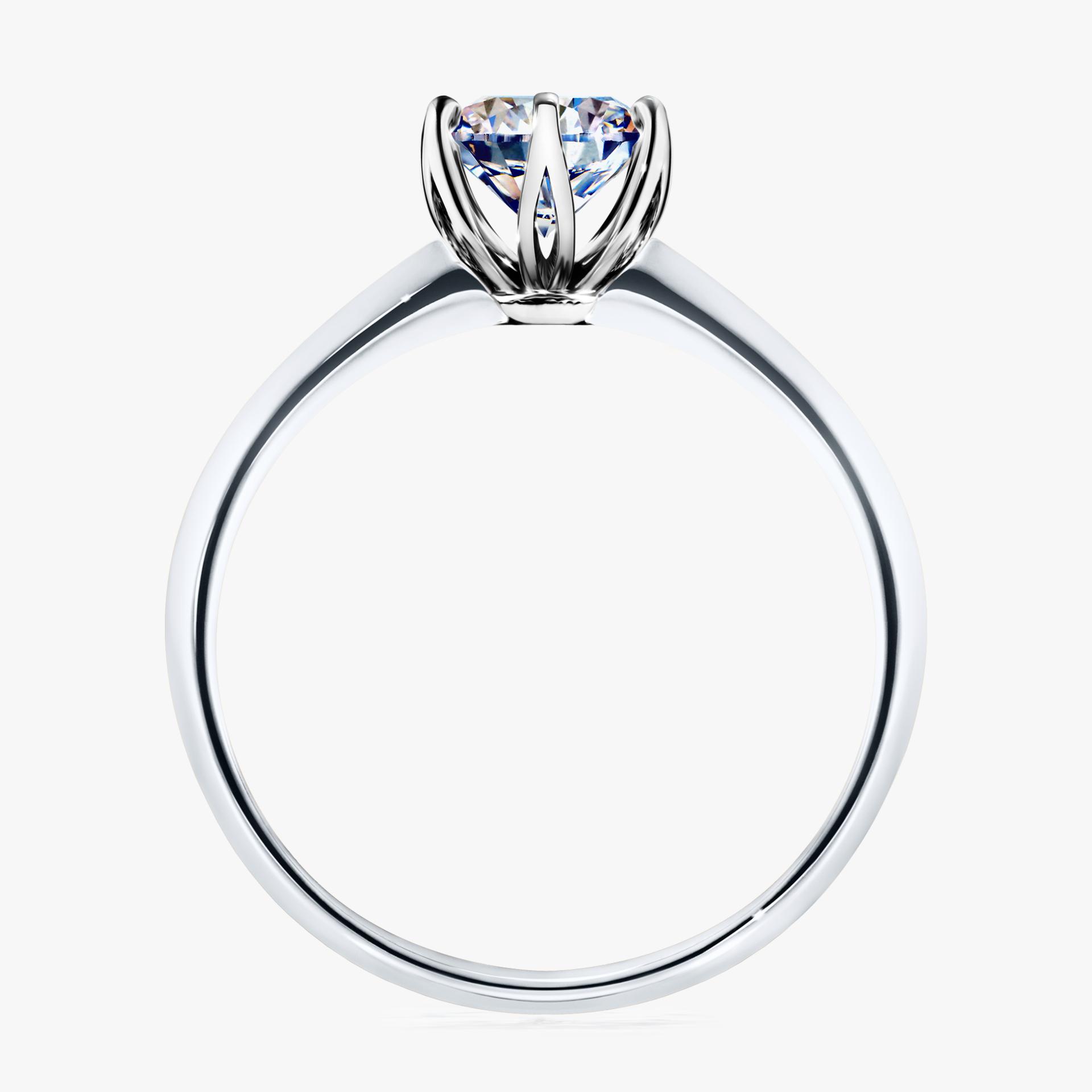 Pierscionek zareczynowy z diamentem 080 CT z bialego zlota my daisy 02