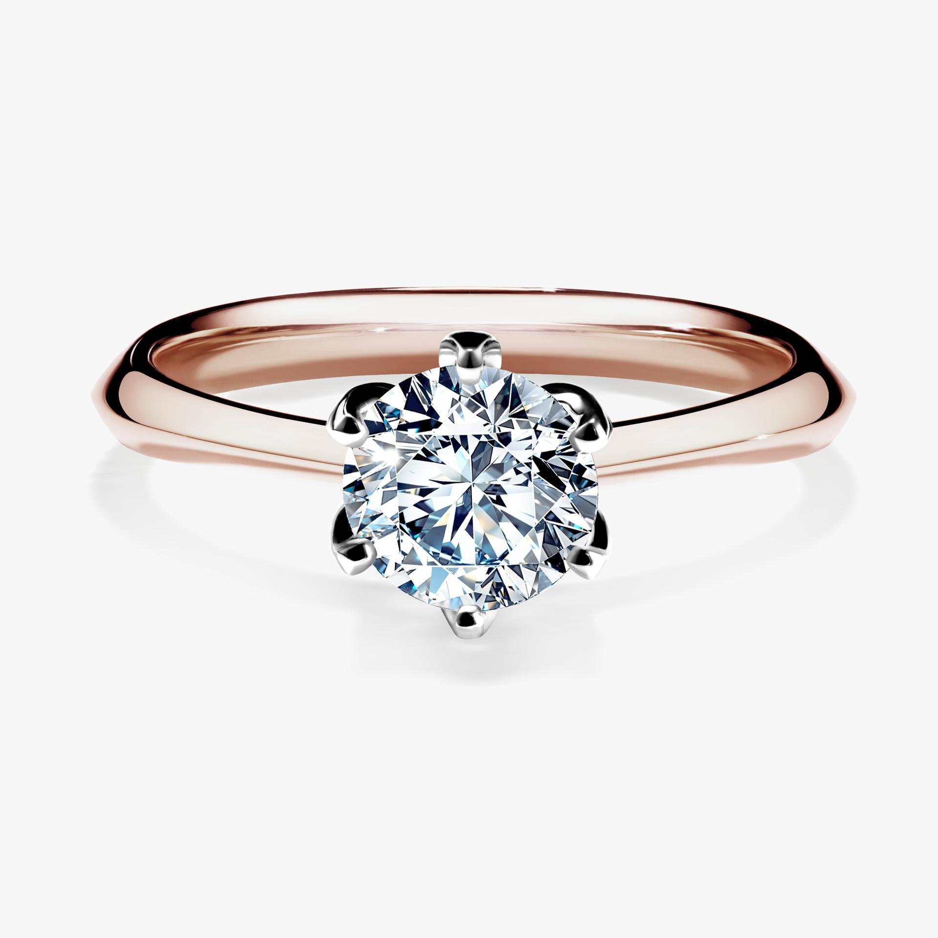 Pierscionek zareczynowy z diamentem 080 CT z rozowego zlota my daisy 01