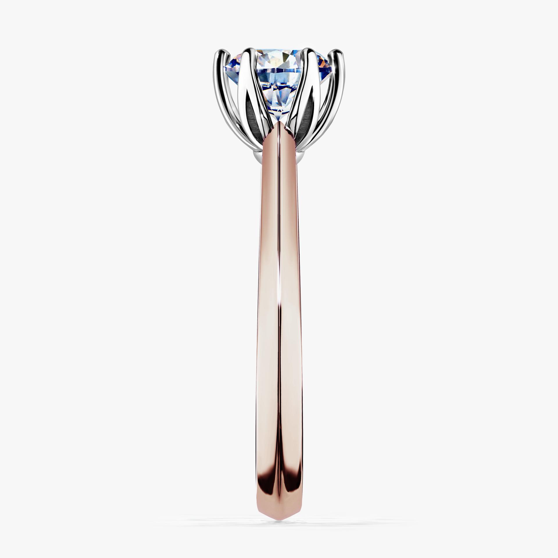 Pierscionek zareczynowy z diamentem 080 CT z rozowego zlota my daisy 03