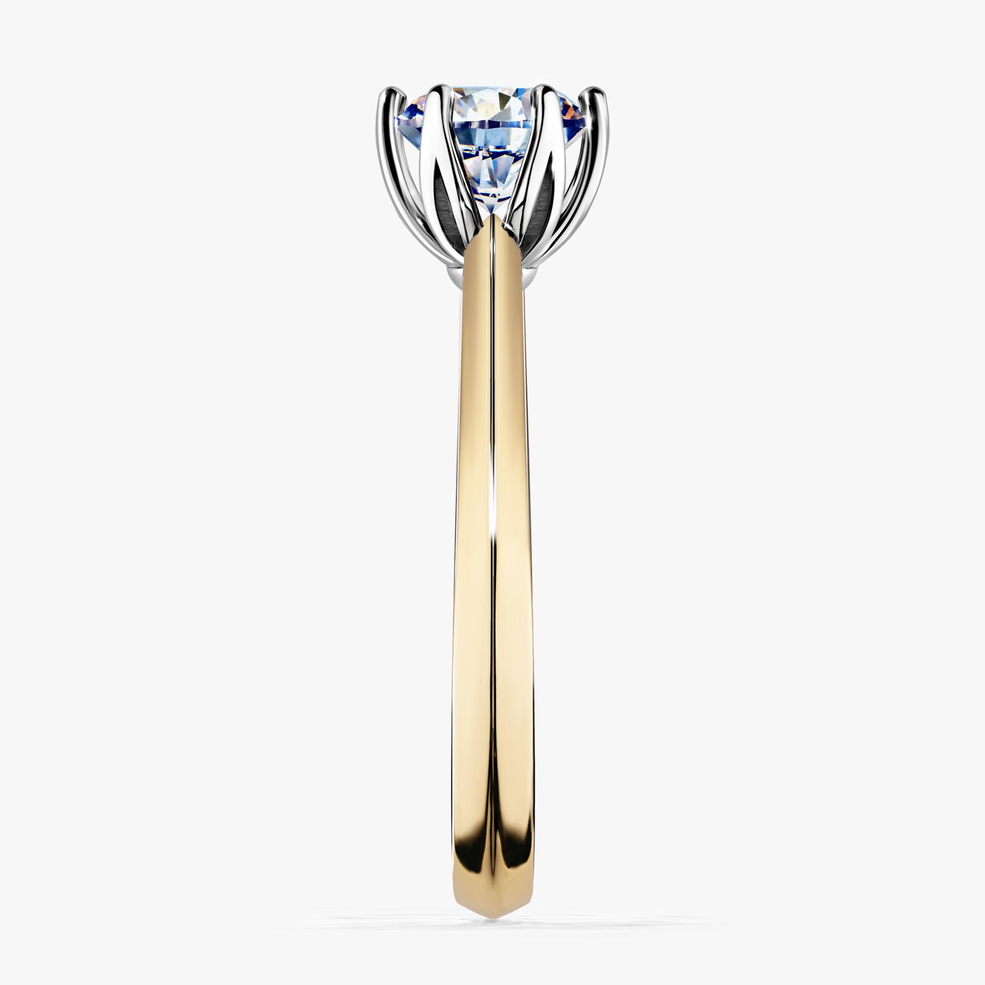Pierscionek zareczynowy z diamentem 080 CT z zoltego zlota my daisy 03