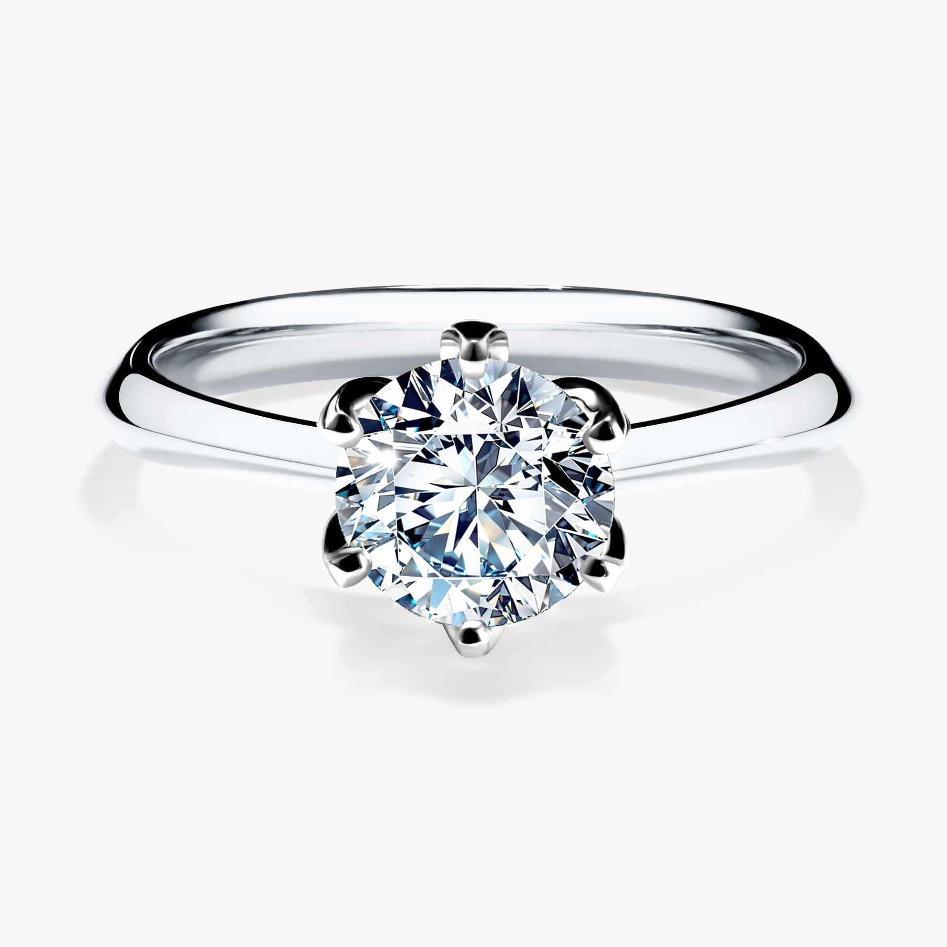 Pierścionek zaręczynowy My Daisy z białego złota z diamentem naturalnym 1,00ct