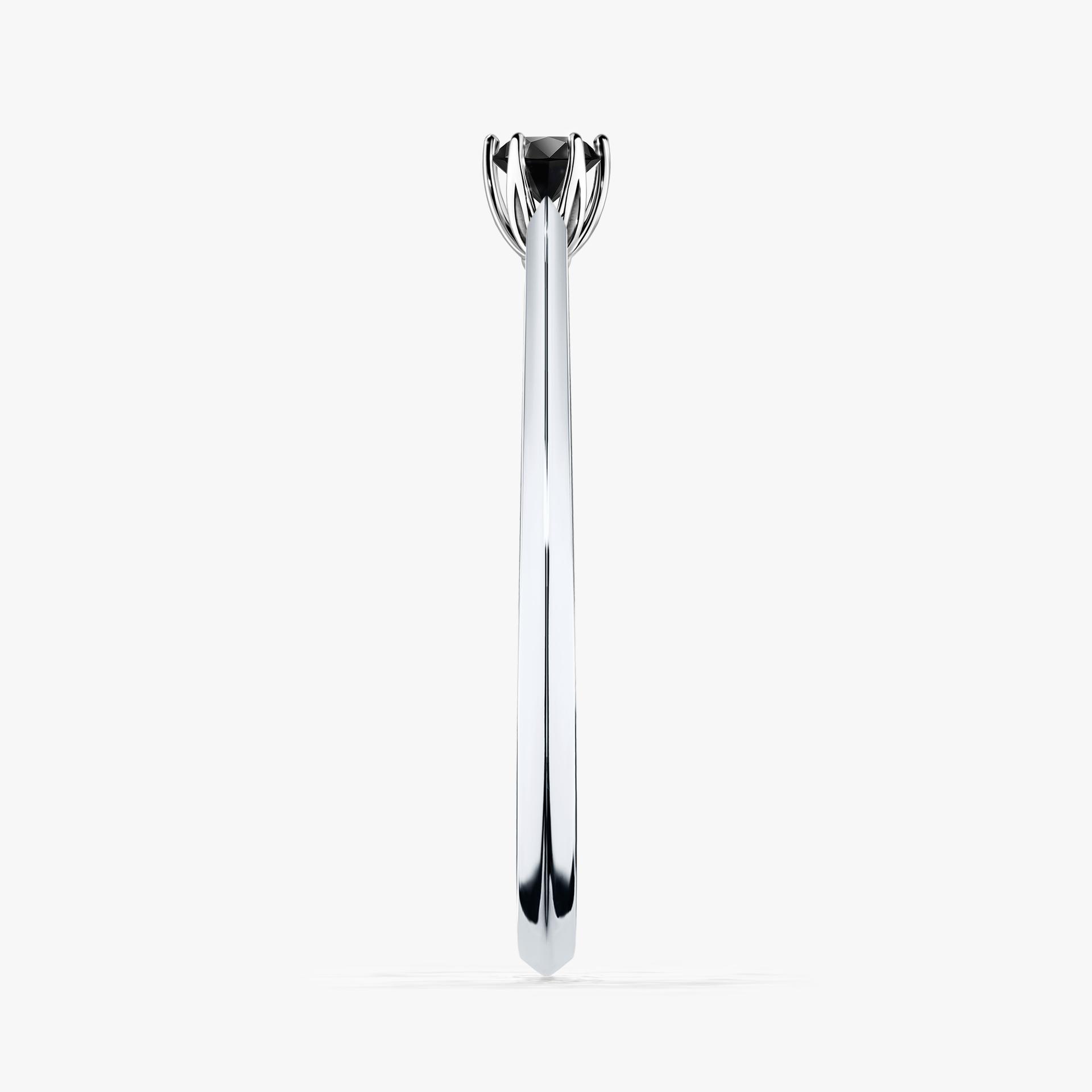 Pierscionek zareczynowy z diamentem czarny 010 CT z bialego zlota my daisy 03