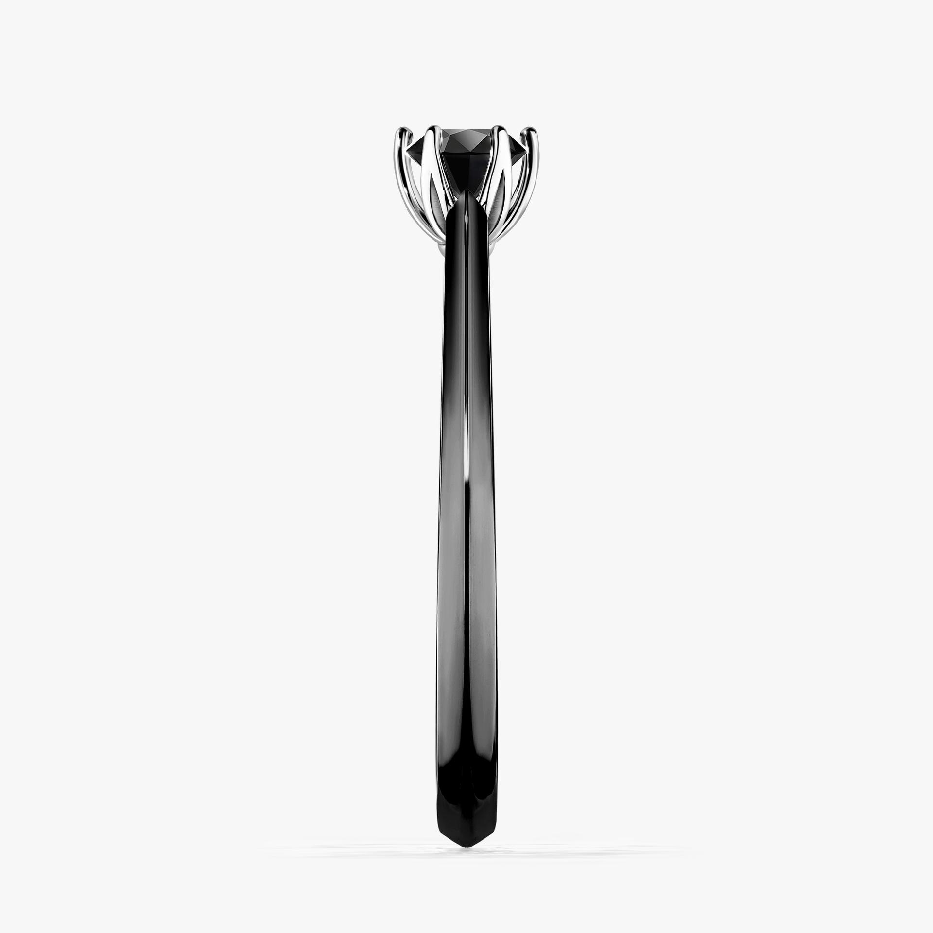 Pierscionek zareczynowy z diamentem czarny 025 CT z czarnego zlota my daisy 03
