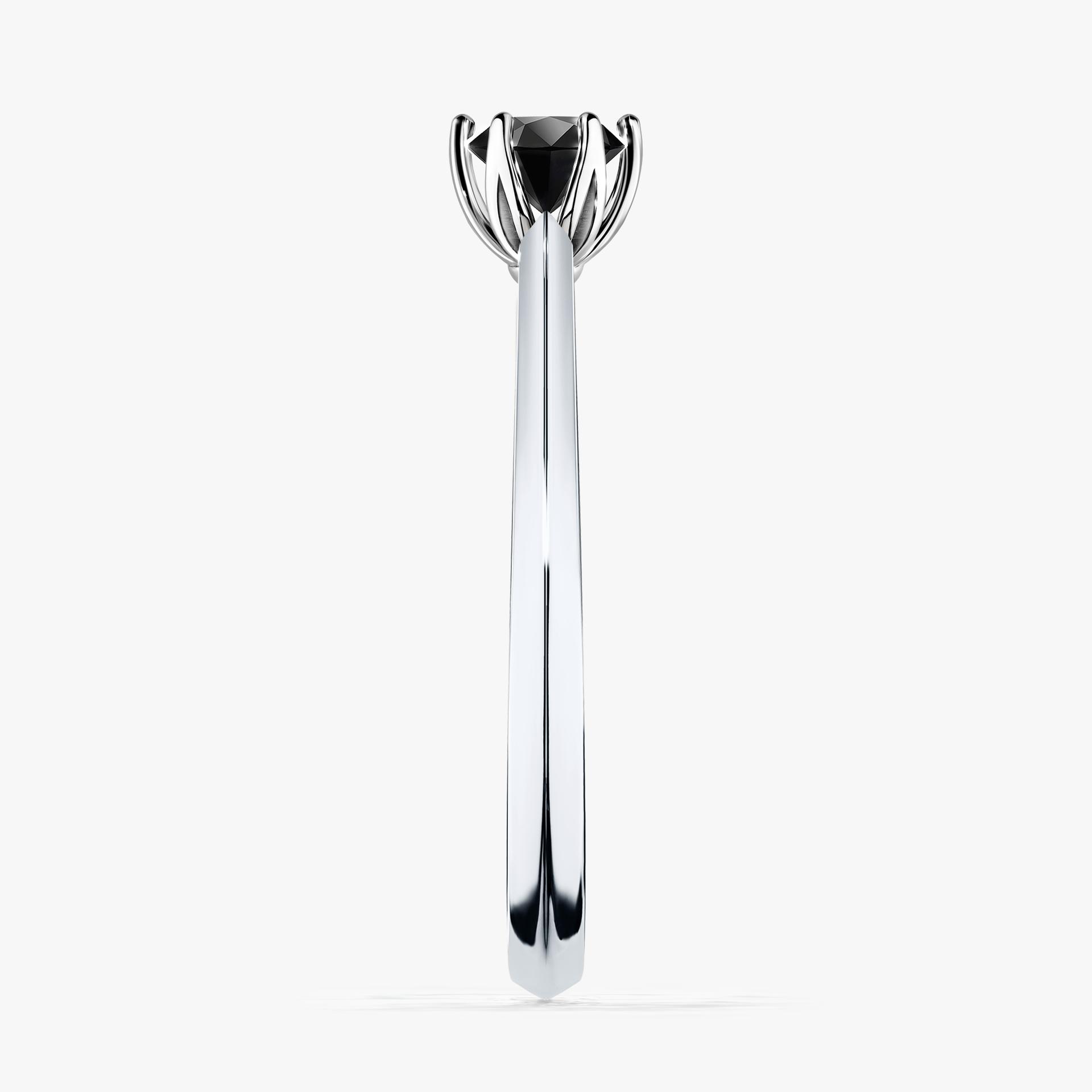 Pierscionek zareczynowy z diamentem czarny 030 CT z bialego zlota my daisy 03