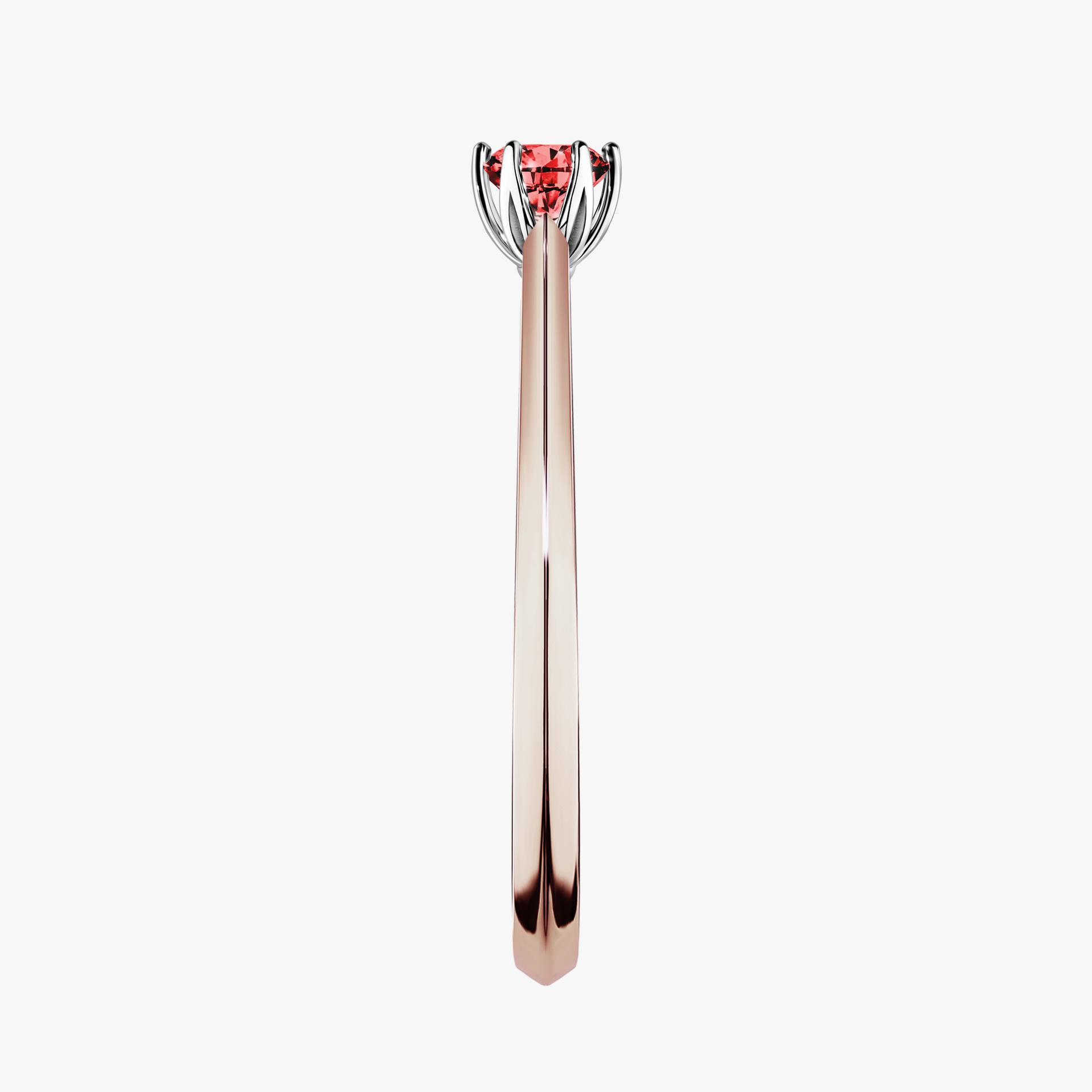 Pierscionek zareczynowy z diamentem czerwony 017 CT z rozowego zlota my daisy 03