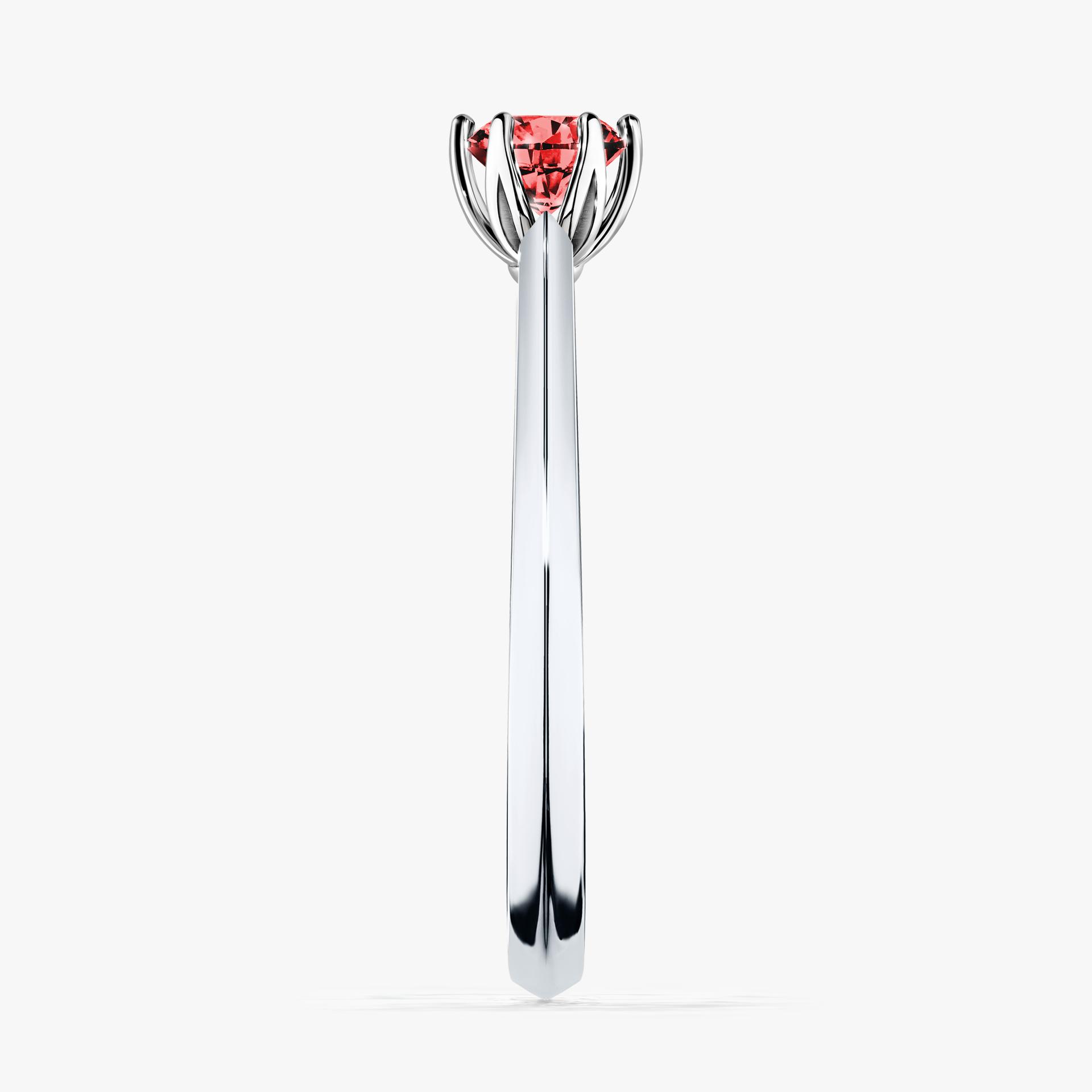 Pierscionek zareczynowy z diamentem czerwony 030 CT z bialego zlota my daisy 03
