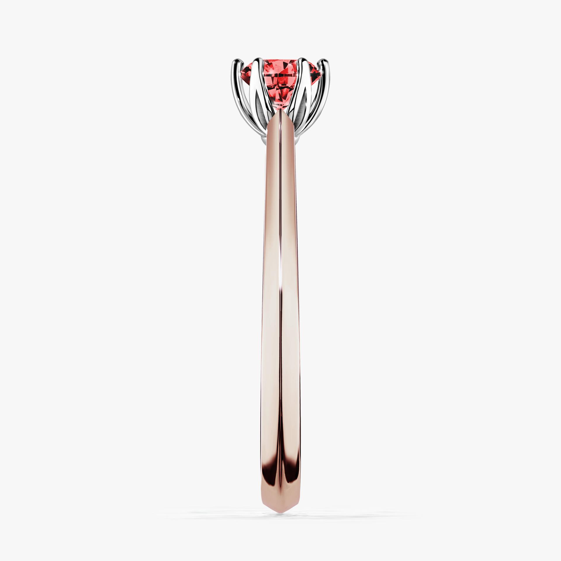Pierscionek zareczynowy z diamentem czerwony 030 CT z rozowego zlota my daisy 03