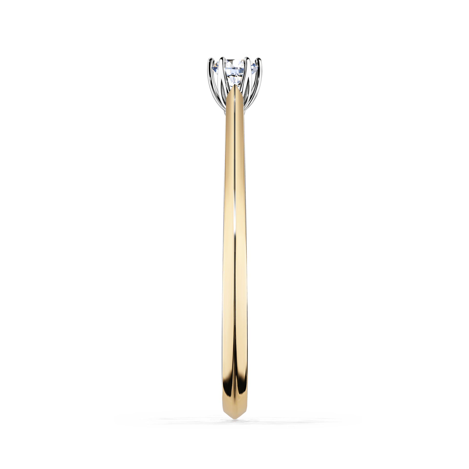 Pierścionek zaręczynowy My Daisy z żółtego złota z diamentem naturalnym 0,10ct