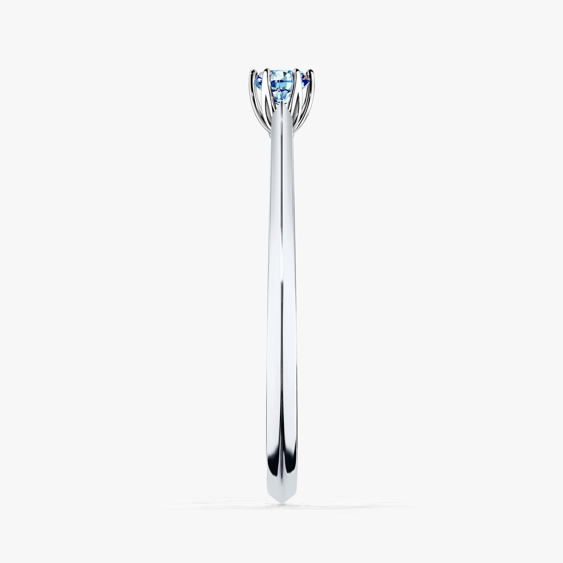 Pierscionek zareczynowy z diamentem niebieski 010 CT z bialego zlota my daisy 03