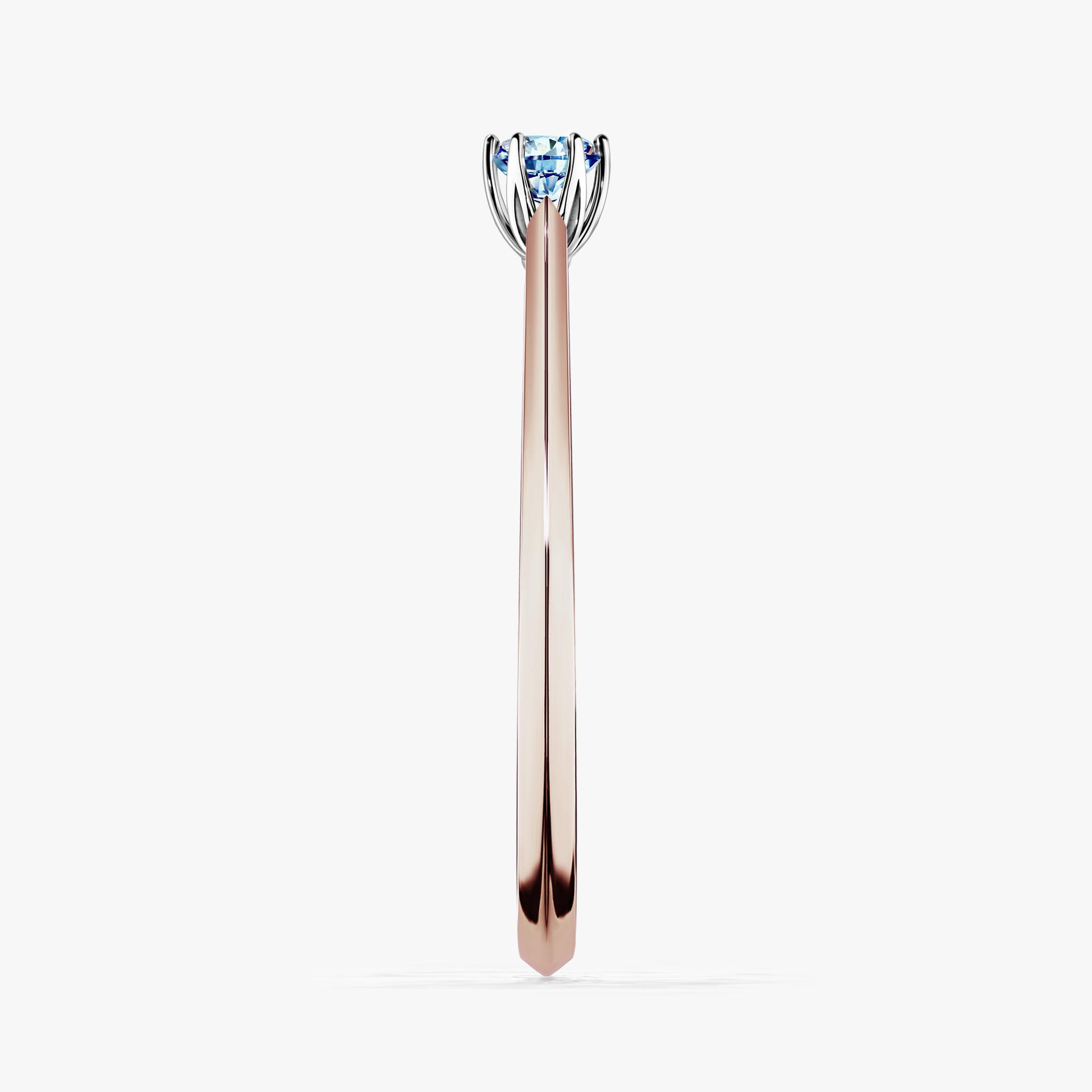 Pierscionek zareczynowy z diamentem niebieski 010 CT z rozowego zlota my daisy 03