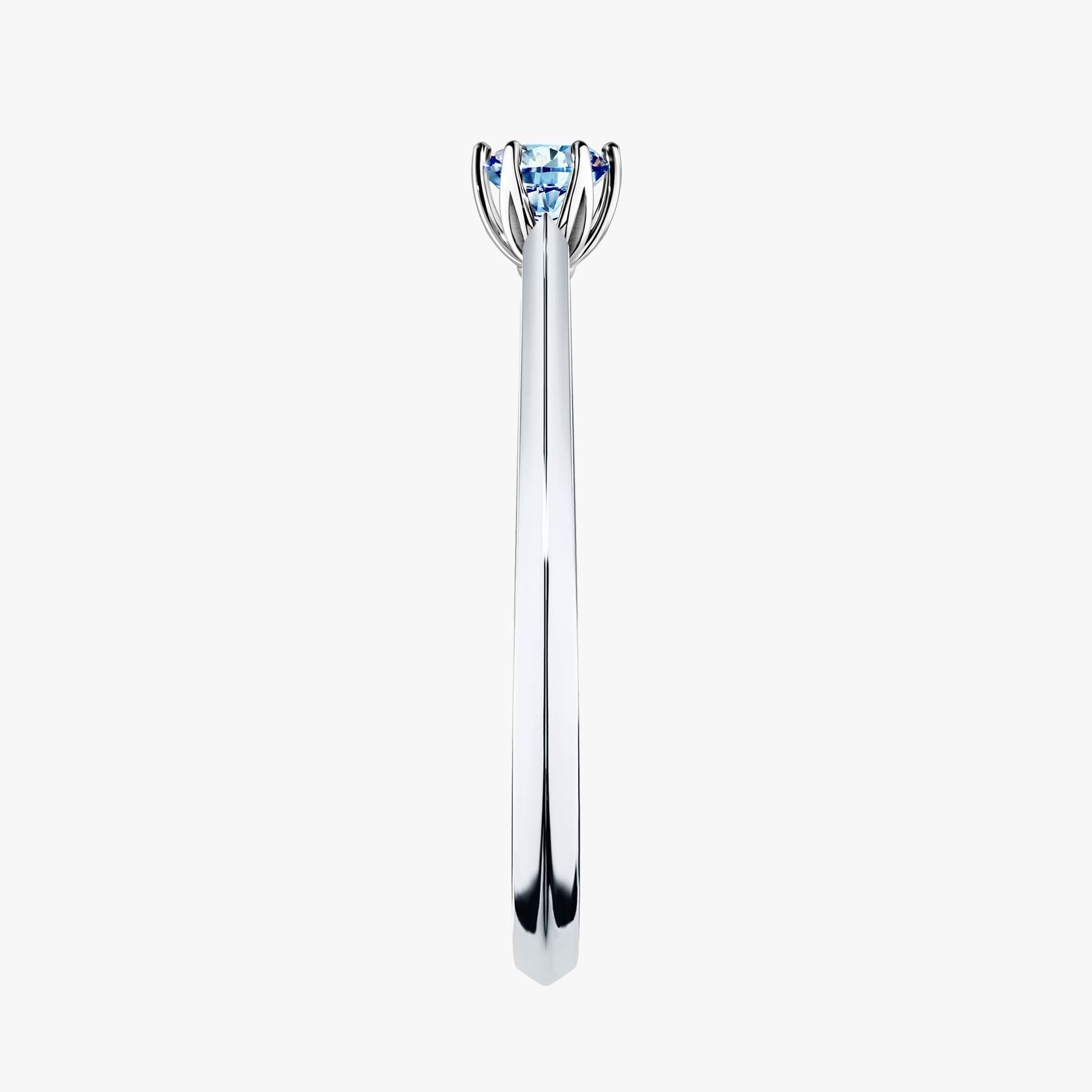 Pierscionek zareczynowy z diamentem niebieski 017 CT z bialego zlota my daisy 03