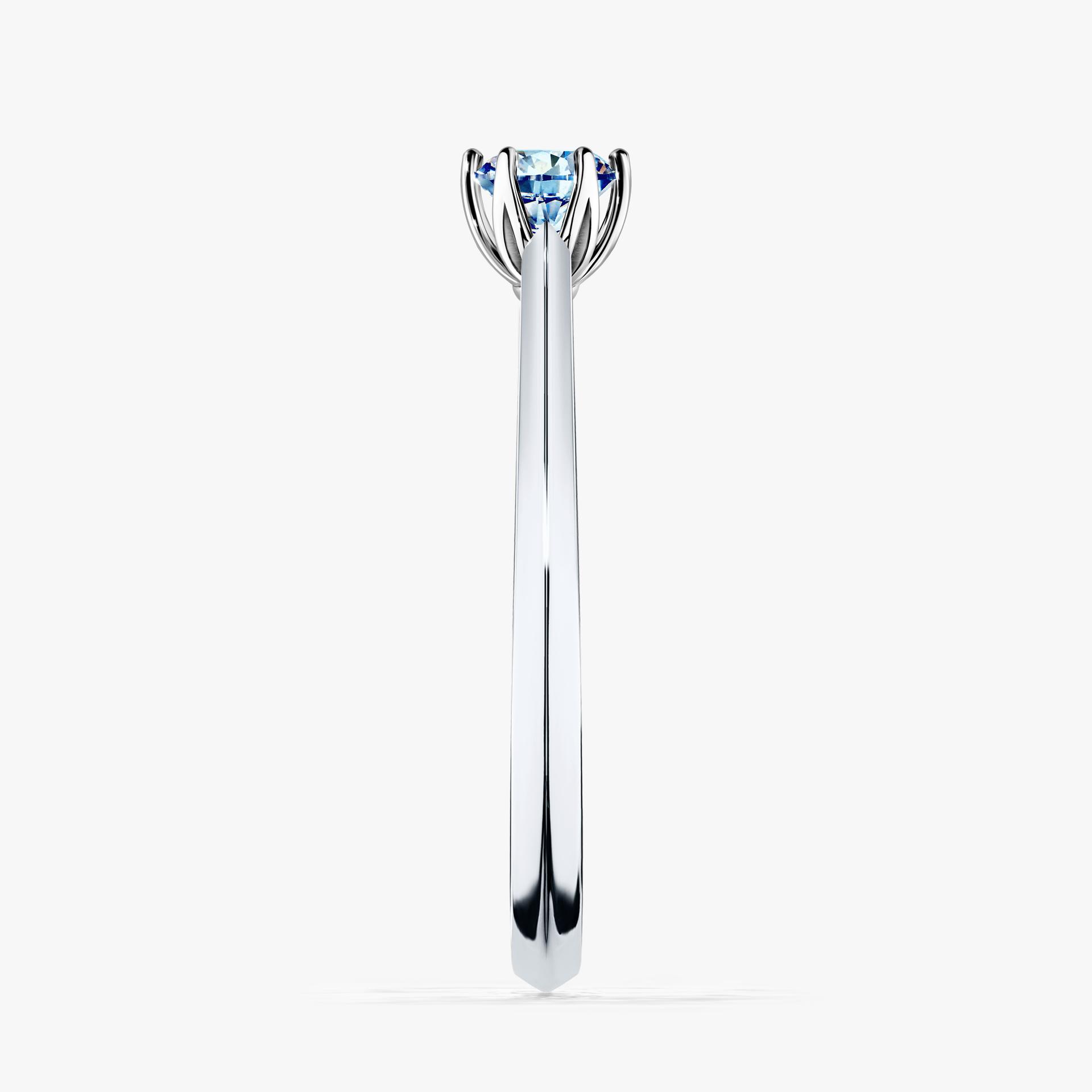 Pierscionek zareczynowy z diamentem niebieski 025 CT z bialego zlota my daisy 03