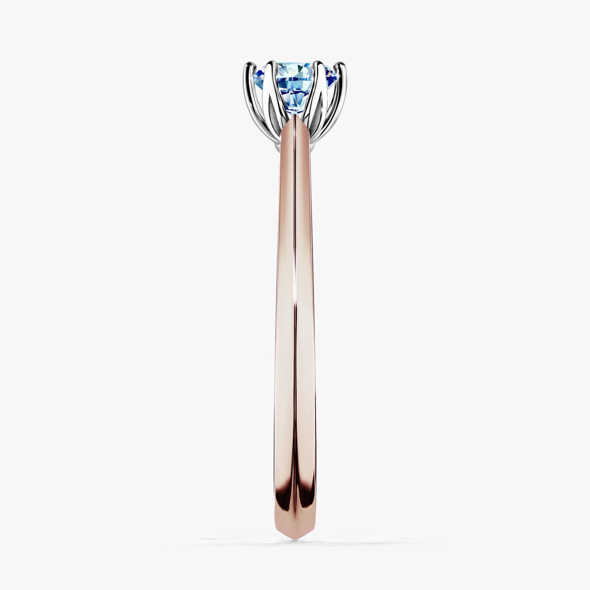 Pierscionek zareczynowy z diamentem niebieski 030 CT z rozowego zlota my daisy 03