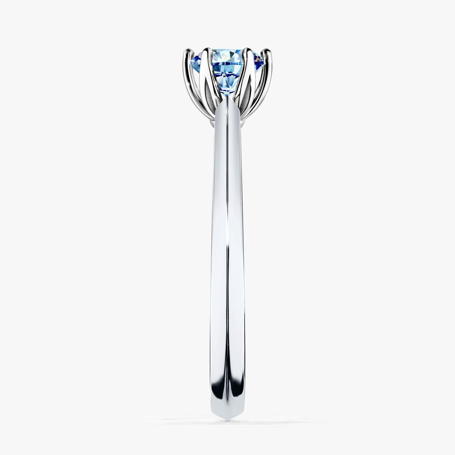 Pierscionek zareczynowy z diamentem niebieski 050 CT z bialego zlota my daisy 03
