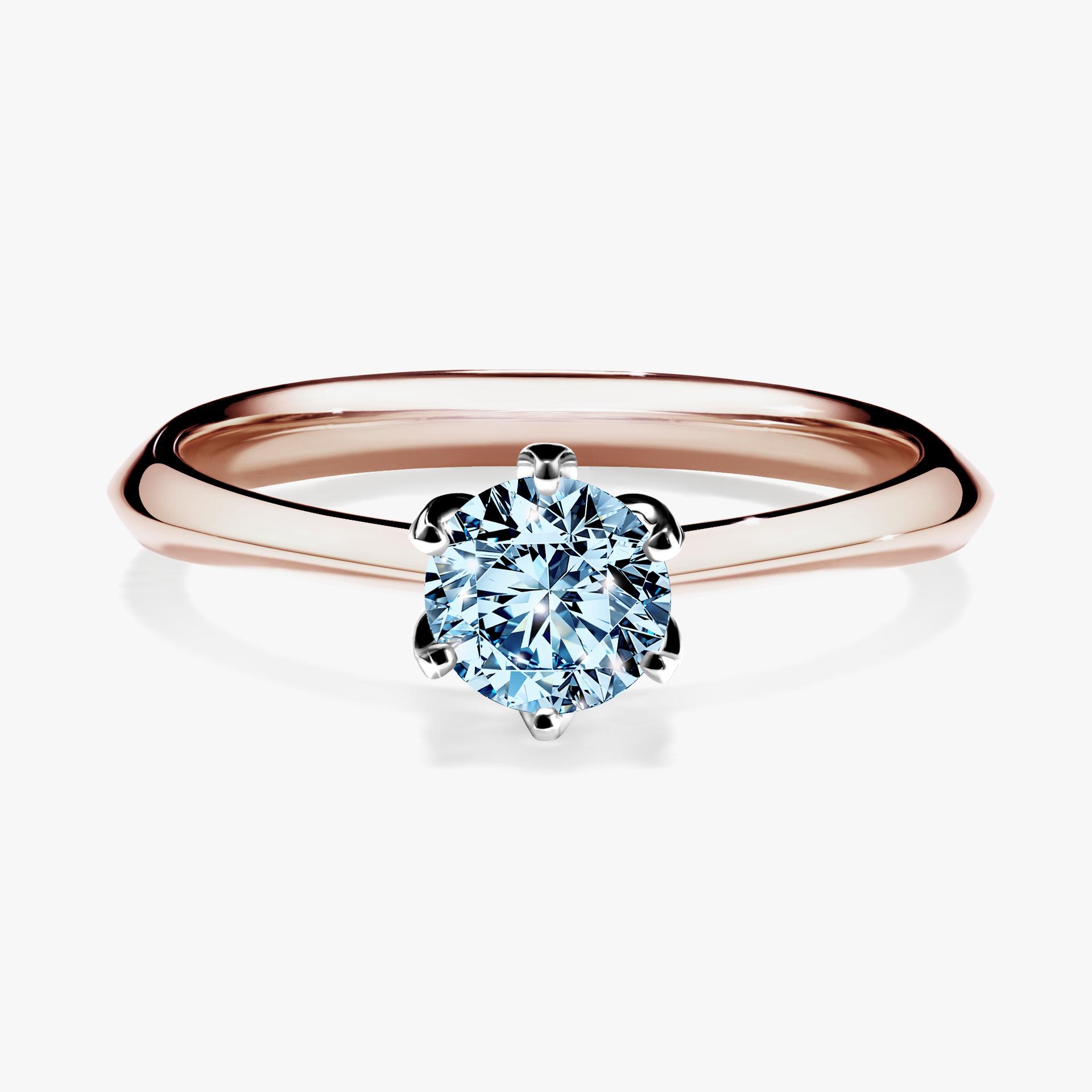 Pierscionek zareczynowy z diamentem niebieski 050 CT z rozowego zlota my daisy 01