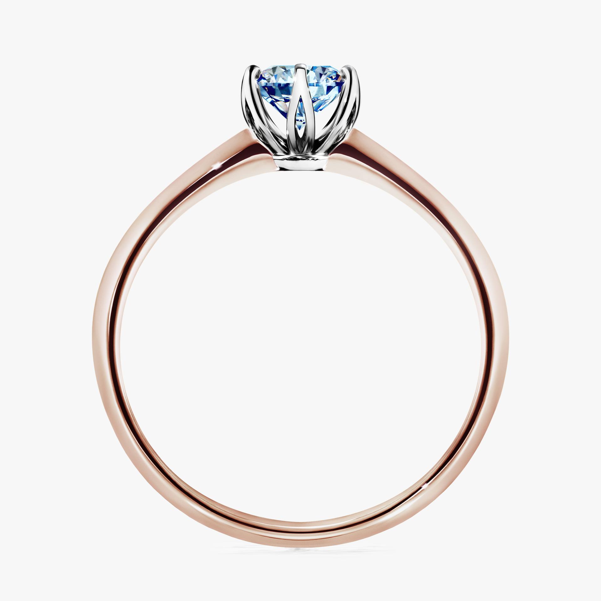 Pierscionek zareczynowy z diamentem niebieski 050 CT z rozowego zlota my daisy 02